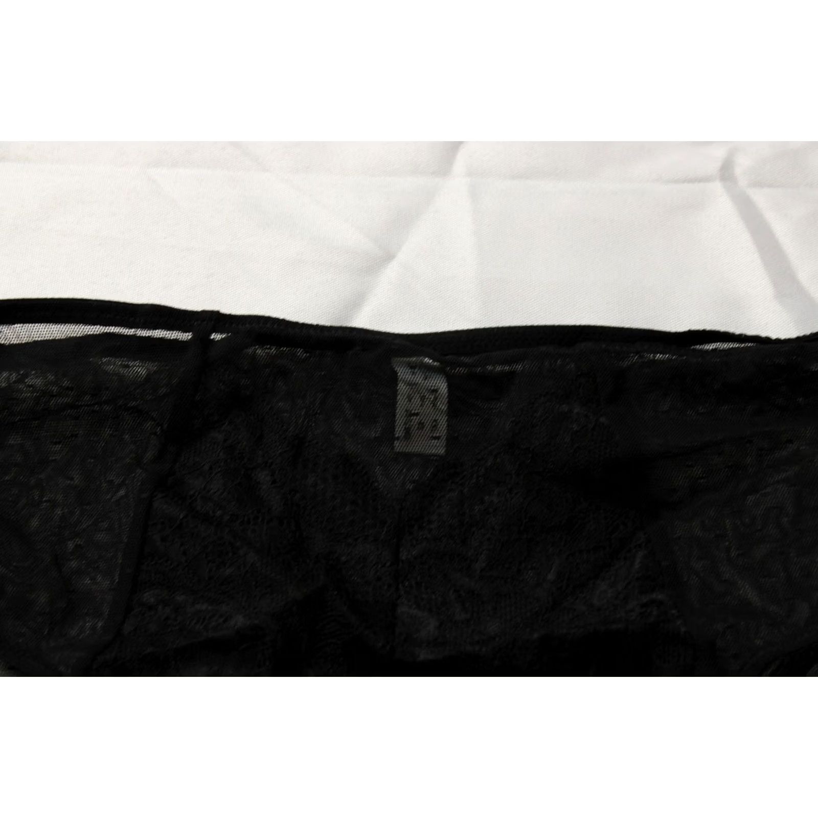 Vintage HSIA Women's Enchante Lace Mid-Rise Bikini Panty ZG3 Black 2XL Size 40" / US 18 - 2 Thumbnail