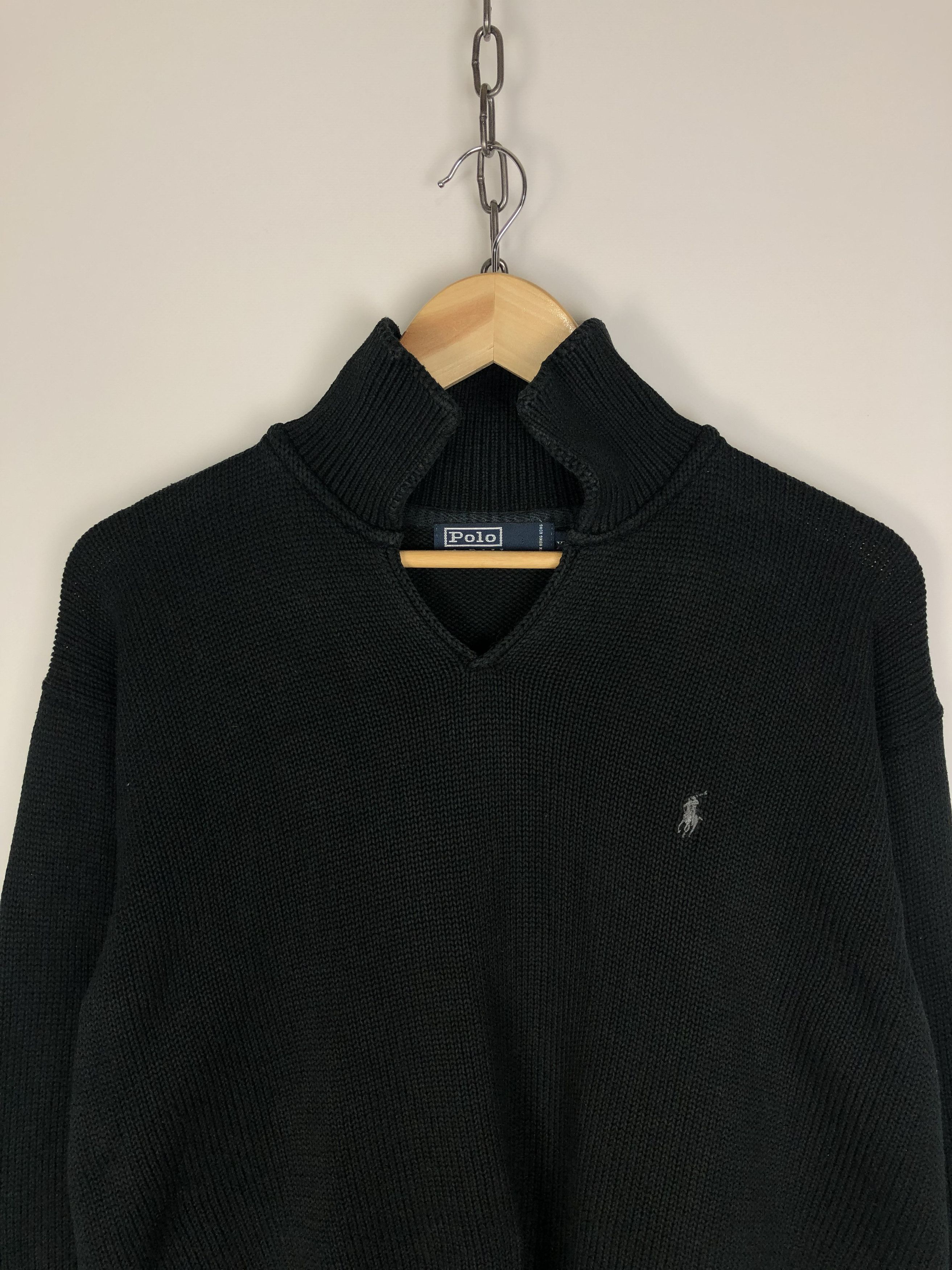 Polo Ralph Lauren Polo Ralph Lauren Knit Sweater Vintage Black XL Size US XL / EU 56 / 4 - 2 Thumbnail