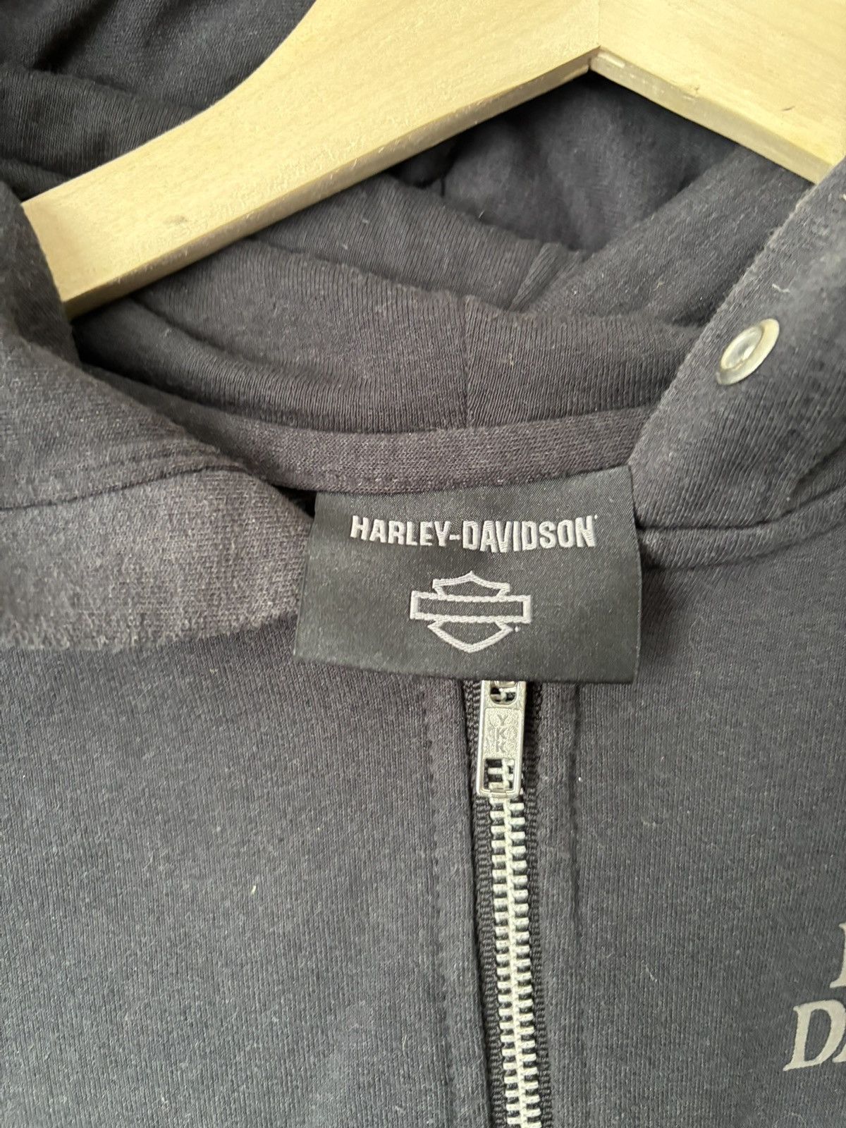 Harley Davidson vintage y2k rare grunge faded harley davidson zip-up hoodie Size US L / EU 52-54 / 3 - 4 Thumbnail