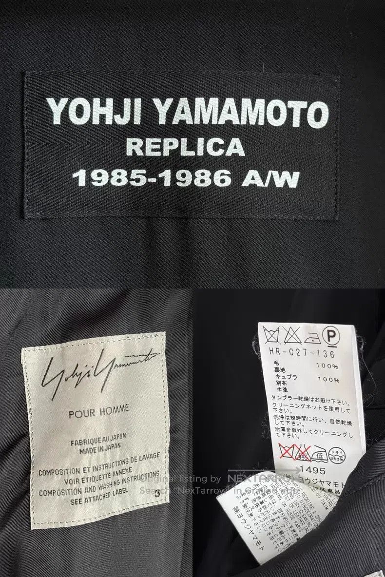 Yohji Yamamoto Yohji Yamamoto 85AW wool coat with walnut buttons and shaw Size US L / EU 52-54 / 3 - 9 Thumbnail