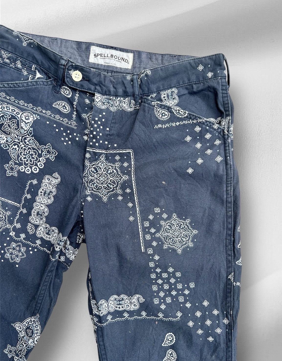 Japanese Brand × Kapital × Spellbound Vintage Spellbound DMG Japan Bandana Navy Mens Size US 30 / EU 46 - 7 Thumbnail
