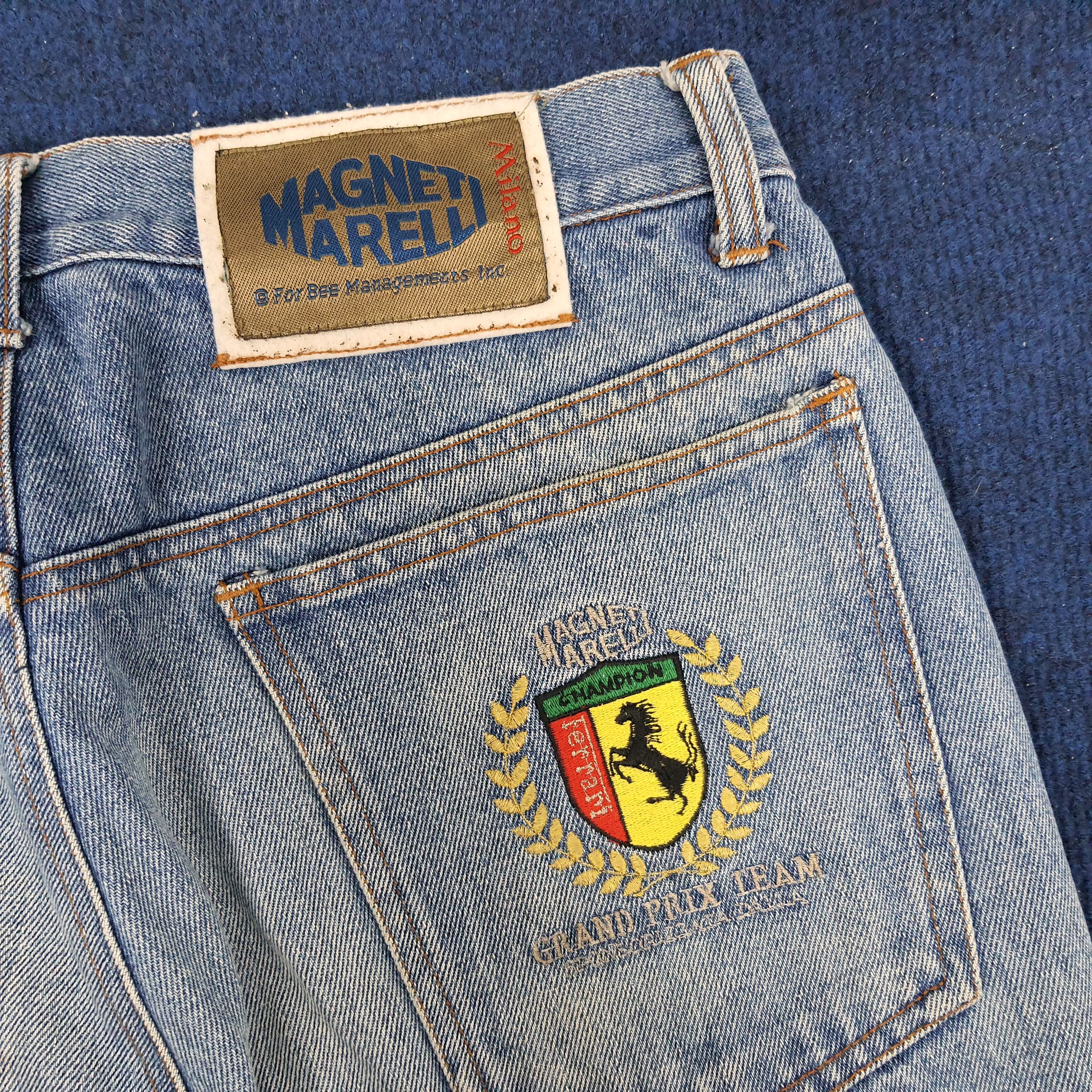 Ferrari × Vintage Vintage Magneti Marelli FERRARI Jeans C235N24 Size US 29 - 3 Thumbnail