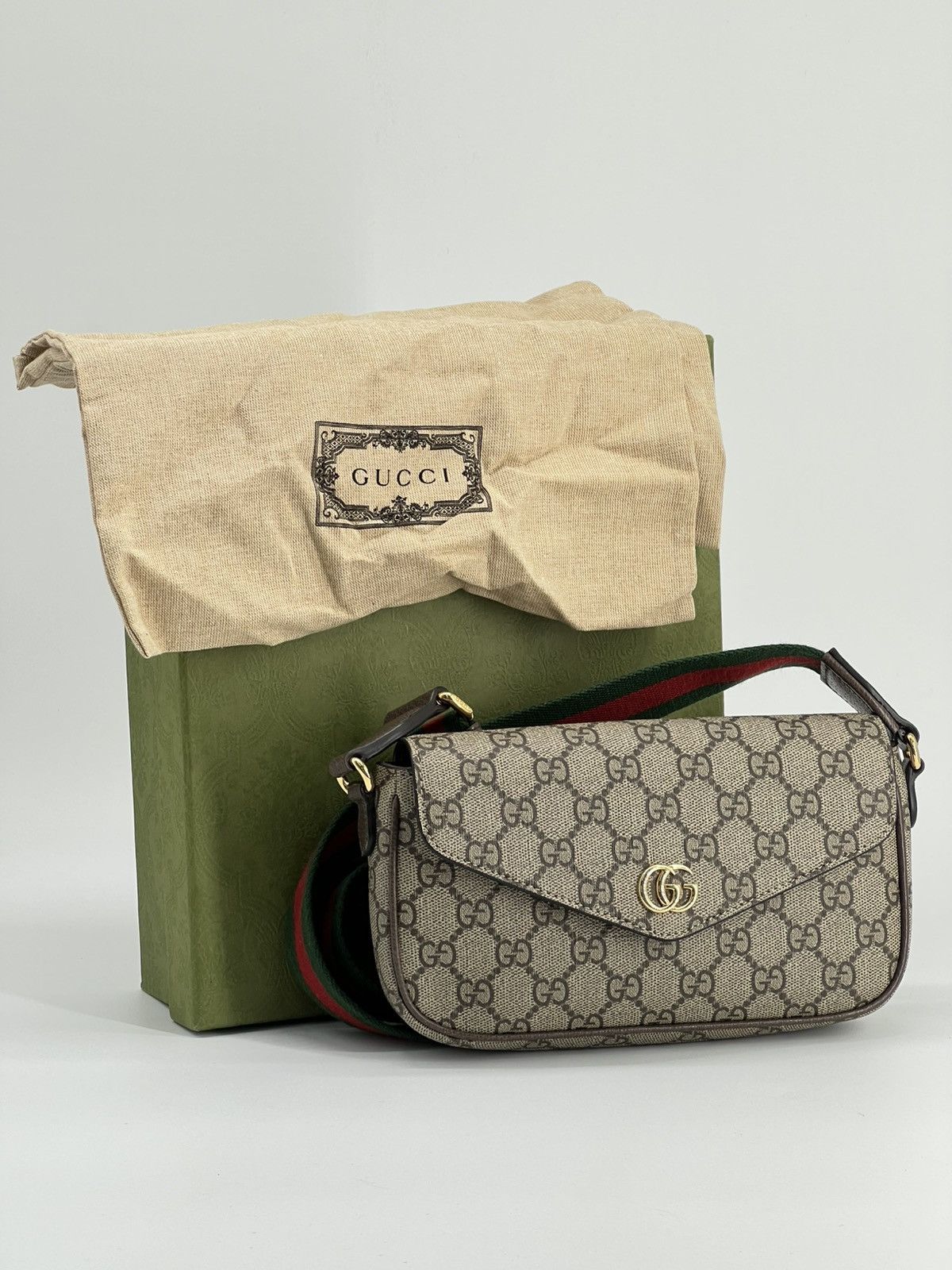 Gucci Gucci Ophidia Mini GG Supreme Canvas Shoulder Bag Size ONE SIZE - 1 Thumbnail