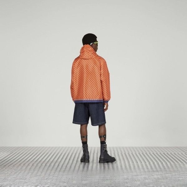 Gucci o1s1wg110225 Nylon Zip Jacket With Geometric g Print Size US XL / EU 56 / 4 - 5 Thumbnail
