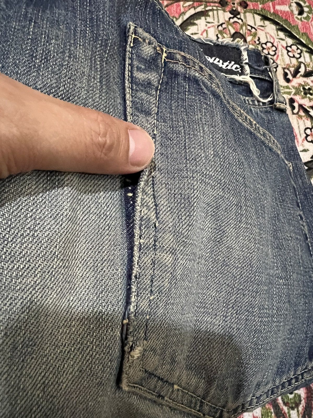 If Six Was Nine × Seditionaries 💥BAGGY💥VINTAGE 90’s ACOUSTIC DISTRESSED SELVEDGE JEANS Size US 34 / EU 50 - 14 Thumbnail