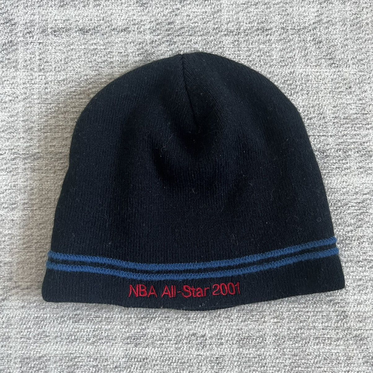 NBA Vintage 2000s Y2K NBA All-Star Game 2001 Black Beanie OSFM Size ONE SIZE - 3 Thumbnail