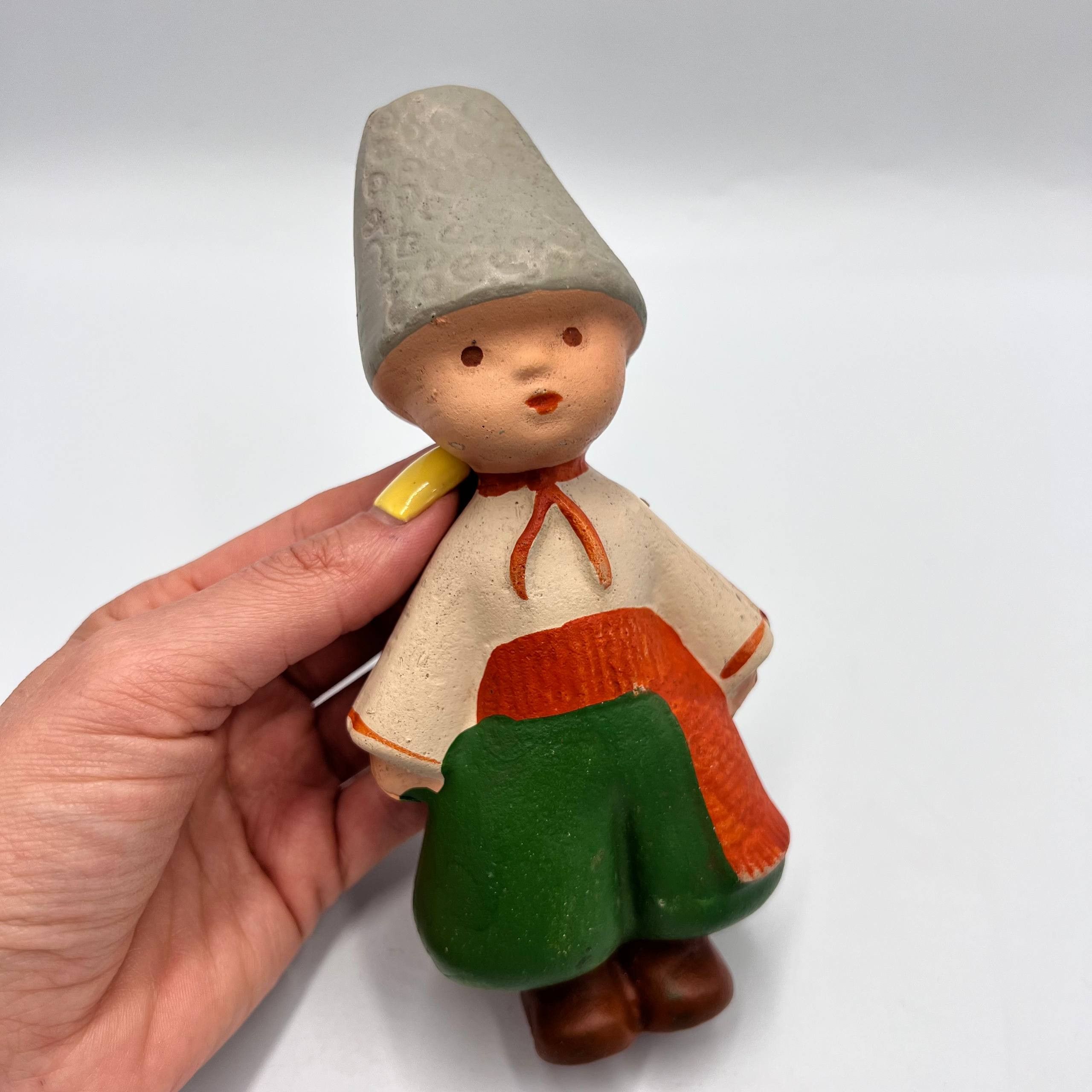 Vintage 1970s Vintage USSR Rubber Cossack Boy Toy Soviet Figurine Size ONE SIZE - 1 Thumbnail