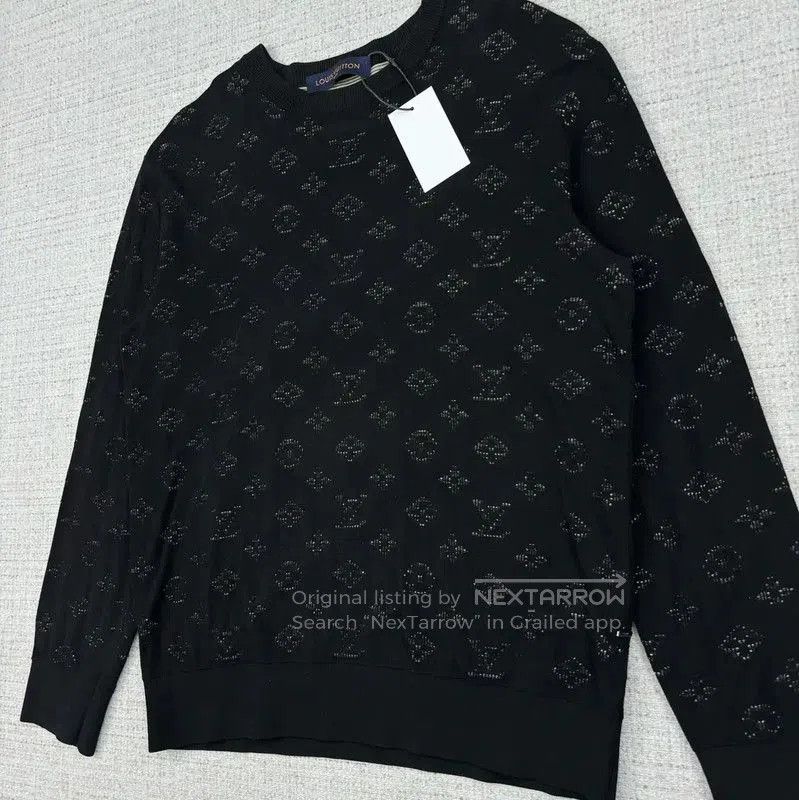 Louis Vuitton Louis Vuitton Black Wool Knit Sweater for Men . Size US L / EU 52-54 / 3 - 3 Thumbnail