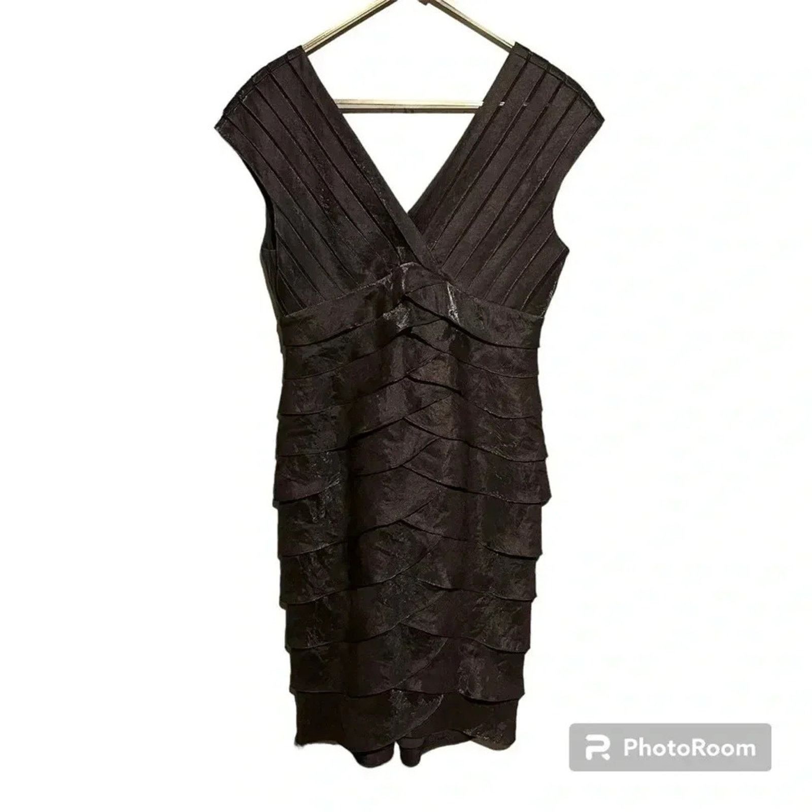 Adrianna Papell Adrianna Papell Women Sleeveless Bandage Ruffle Dress Sz 12 Size XL / US 12-14 / IT 48-50 - 1 Thumbnail