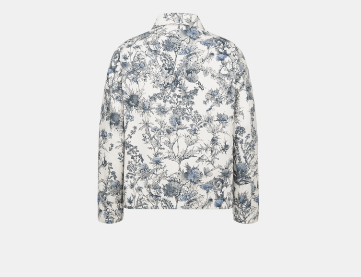 Dior o1w1db10326 512V16 Caro Jacket in White/Blue Size XL / US 12-14 / IT 48-50 - 2 Thumbnail