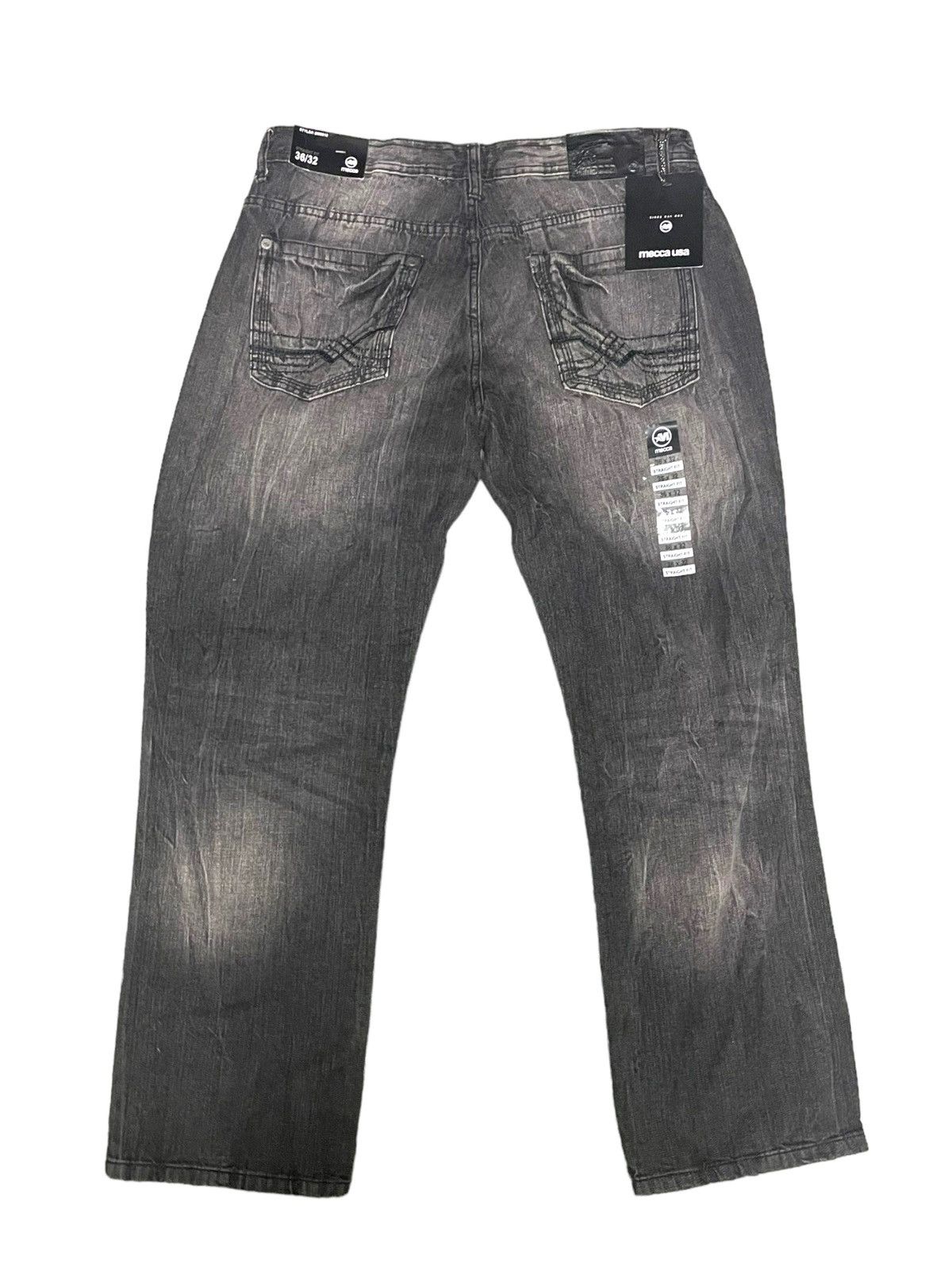 Mecca × Vintage Mecca Charcoal Wash Baggy Denim Jeans 36x32 Size US 36 / EU 52 - 6 Thumbnail