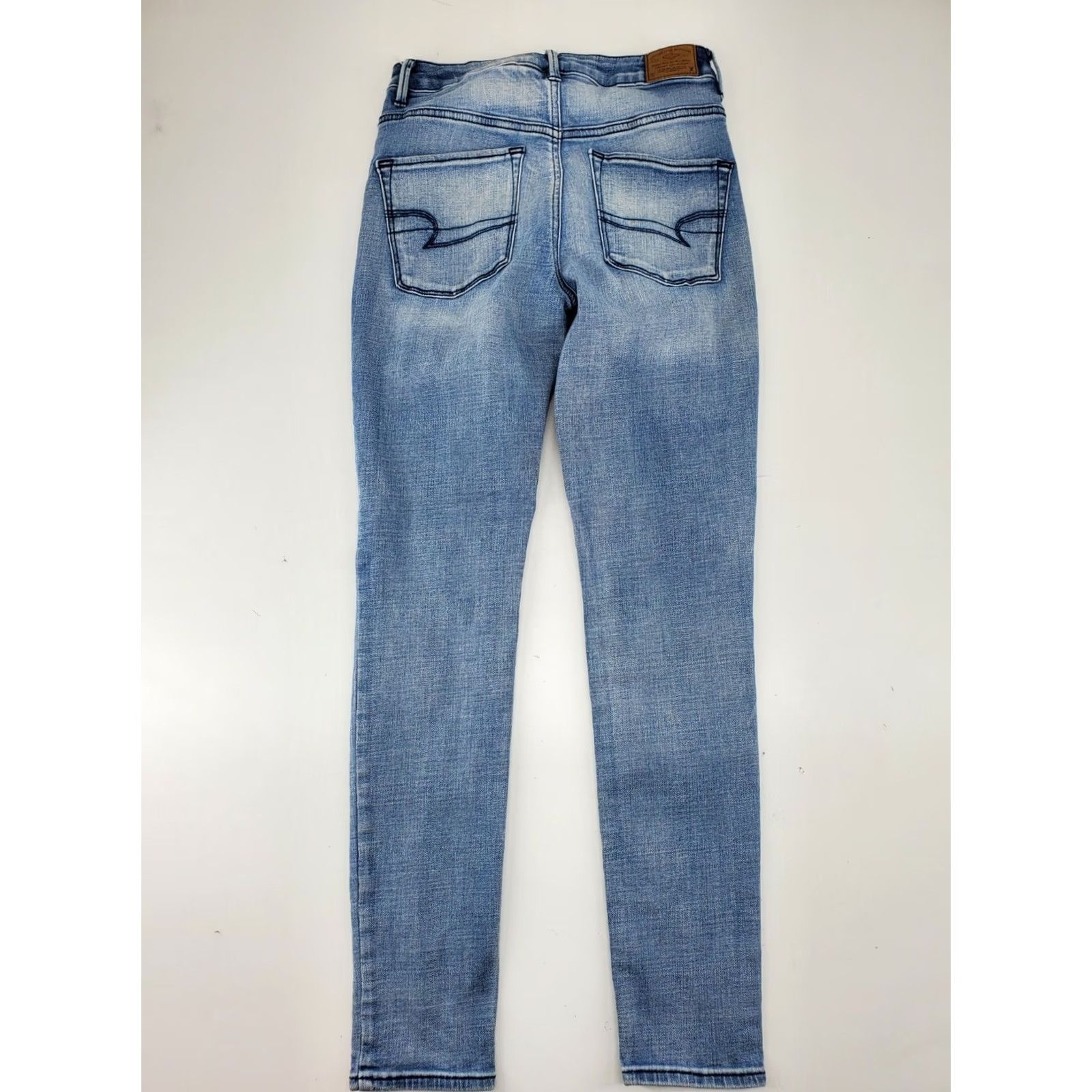 American Eagle Outfitters American Eagle Distressed Sky High Jegging Size 4 Regular Jeans Blue Women XS-XL? Size 27" / US 4 / IT 40 - 7 Thumbnail
