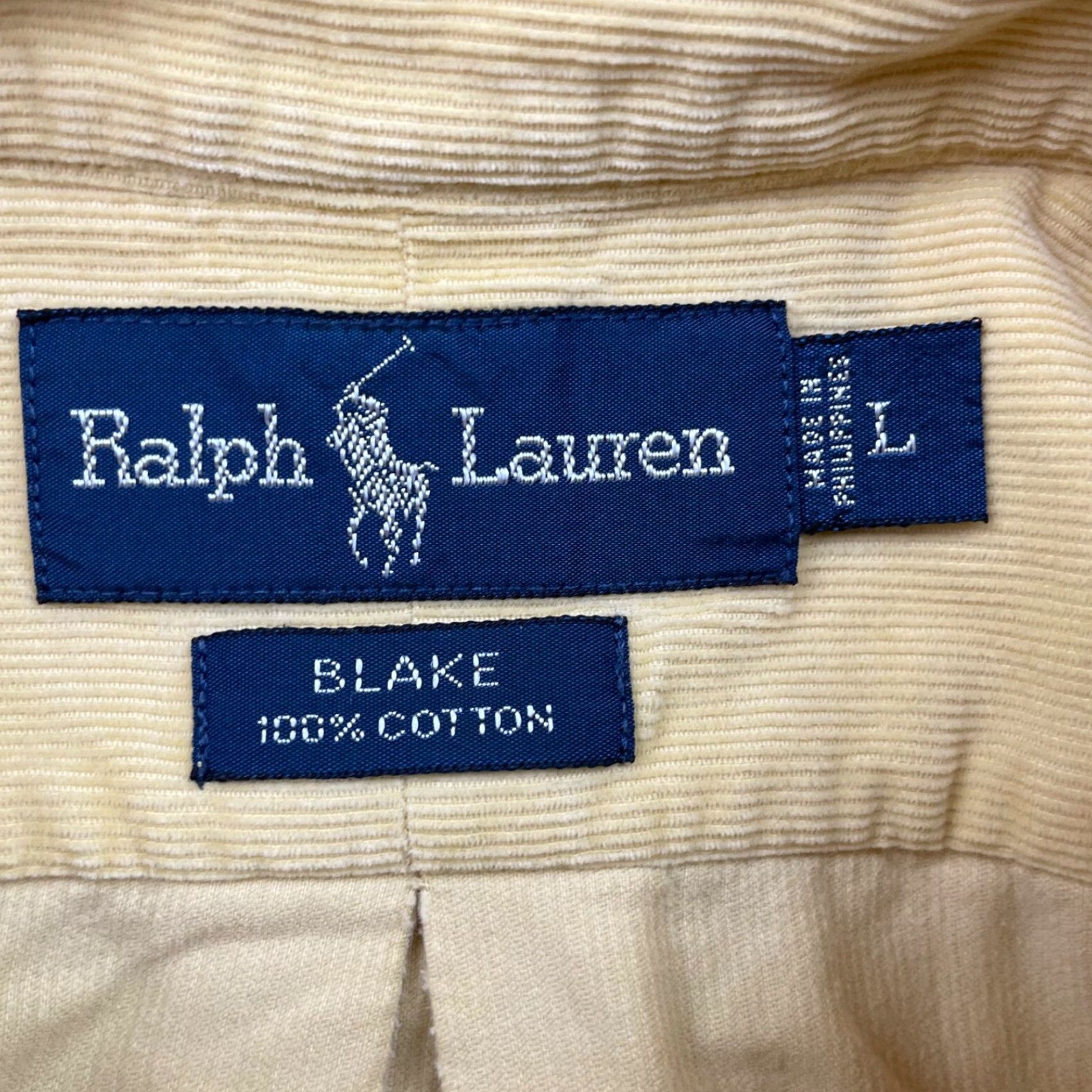 Ralph Lauren VTG Ralph Lauren Button-Up Shirt L/S Corduroy Blake Men’s Yellow Red 100% Cotton Button-Down Collar Vintage Shirt Size US L / EU 52-54 / 3 - 3 Thumbnail