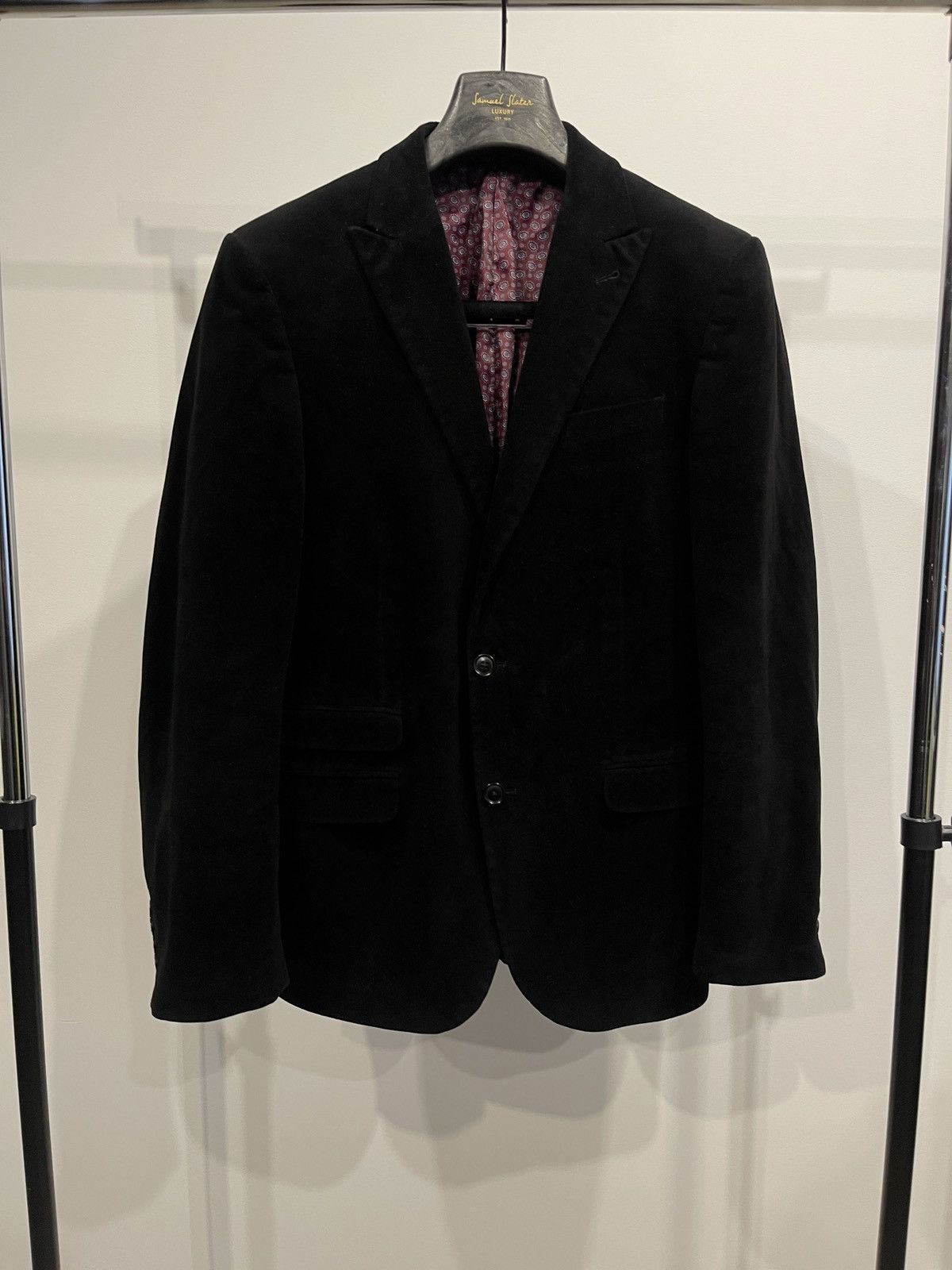 NEXT Vintage velvet blazer black velour classic jacket sport coat Size 40R - 1 Thumbnail