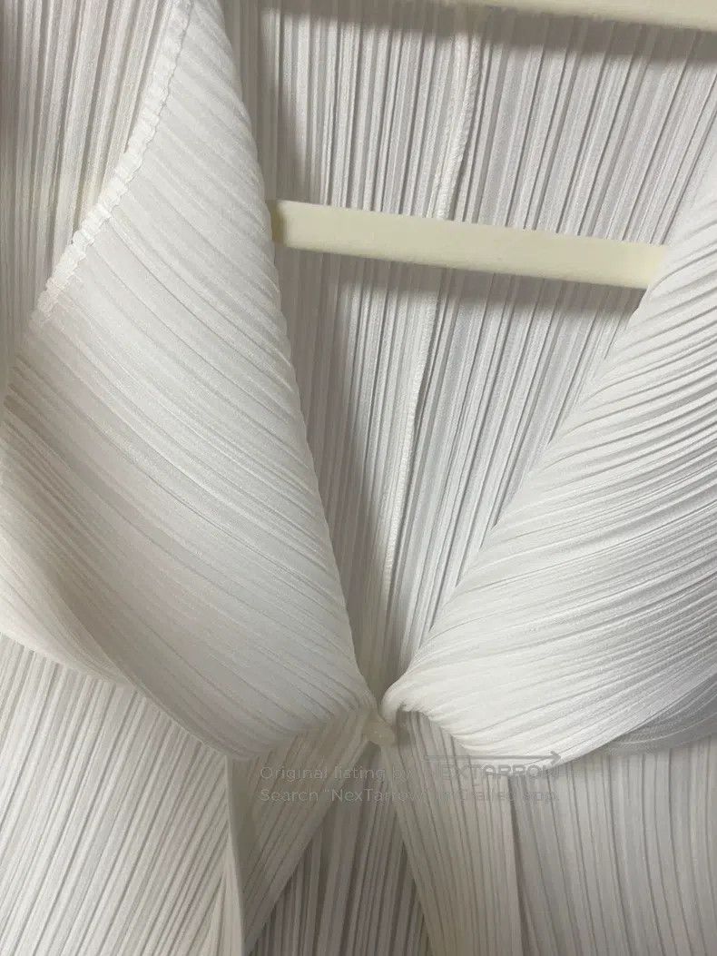 Issey Miyake Issey Miyake White Top Size L / US 10 / IT 46 - 2 Thumbnail