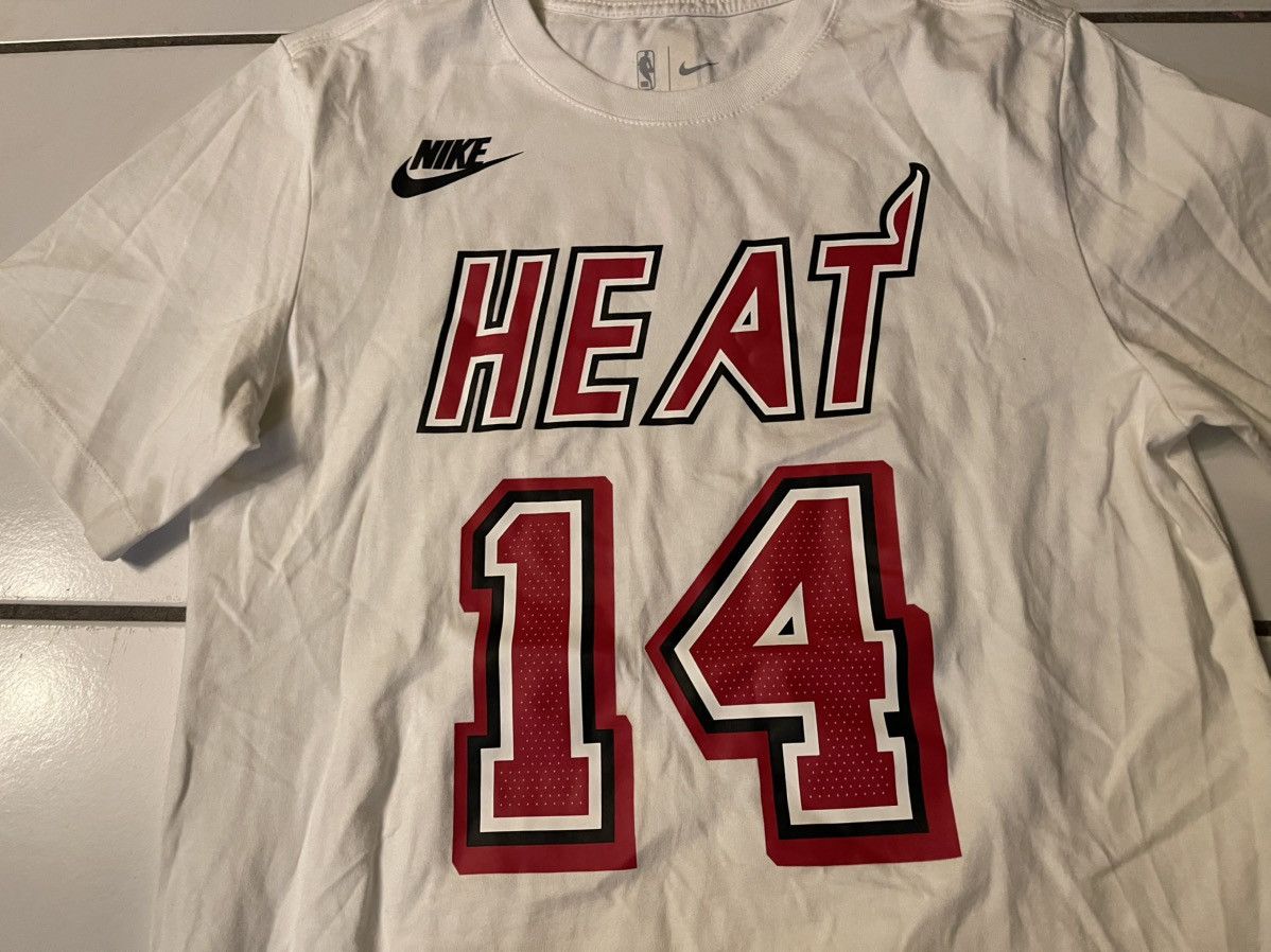 Nike Nike Tyler Herro Miami Heat T Shirt Mens Small White #14 Size US S / EU 44-46 / 1 - 2 Thumbnail