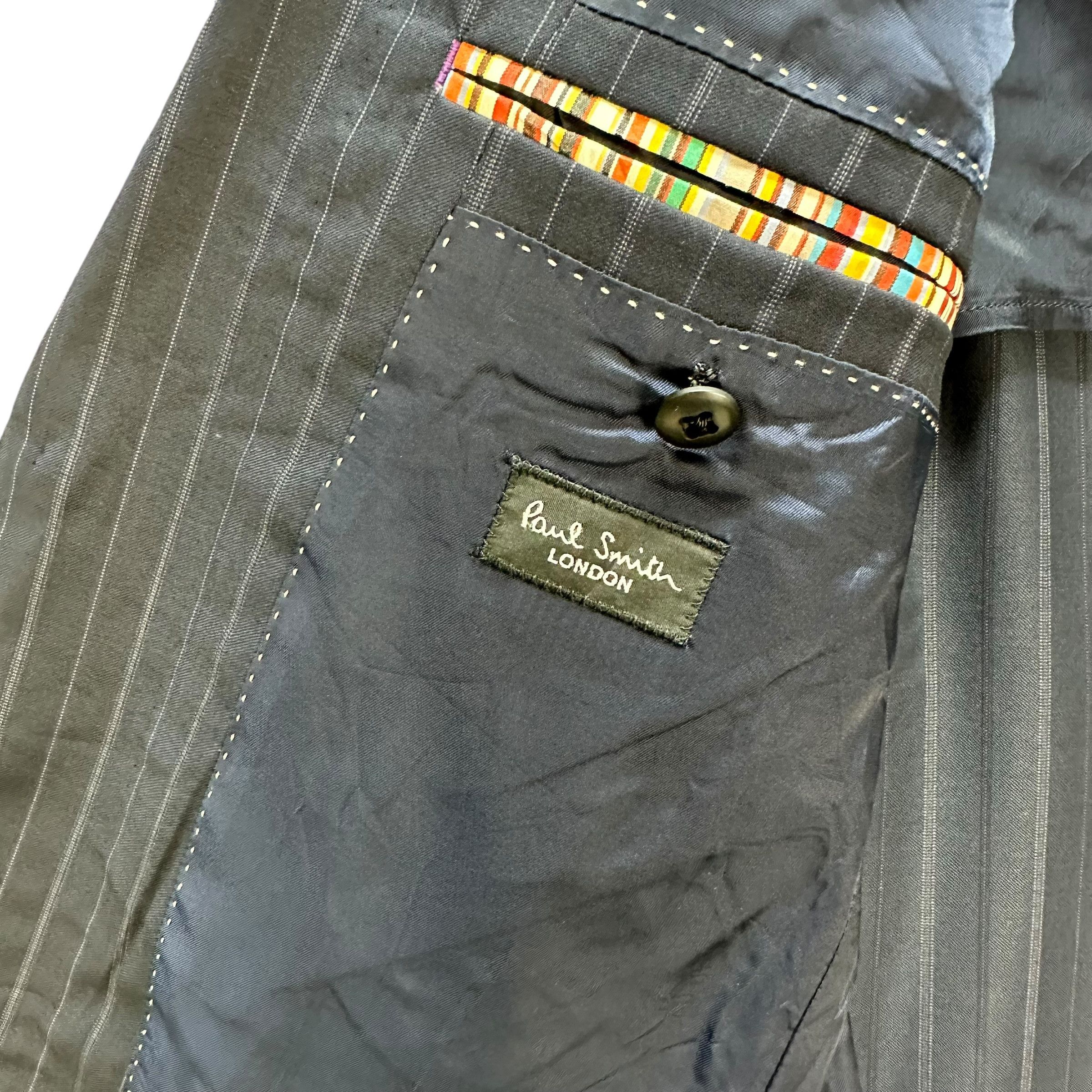 Paul Smith PAUL SMITH Loro Piana Wool Striped Suit Jacket #A55-1260 Size US XL / EU 56 / 4 - 7 Thumbnail
