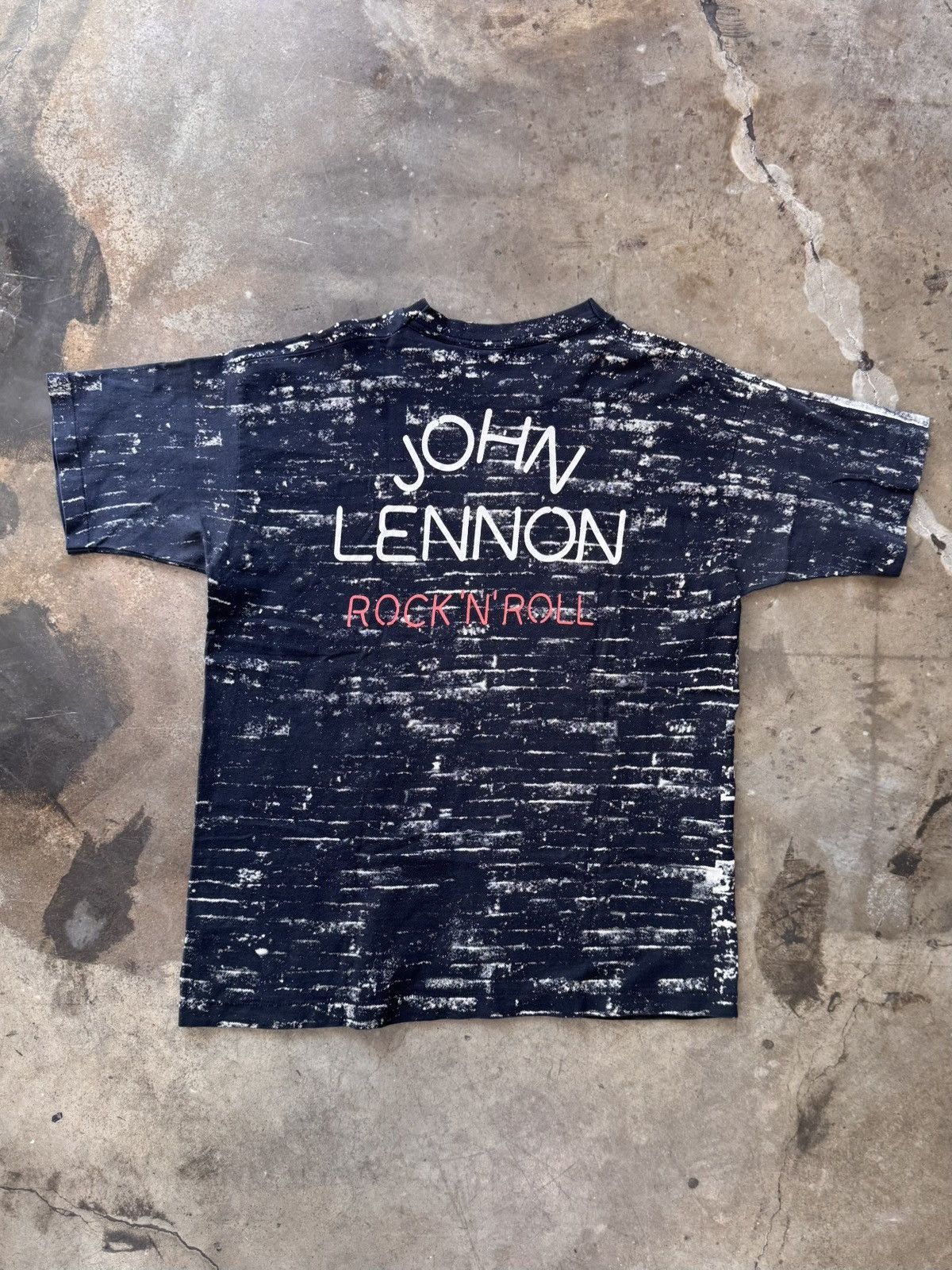 Fruit Of The Loom Vintage AOP 80s John Lennon Rock N Roll Tee XL Size US XL / EU 56 / 4 - 5 Thumbnail