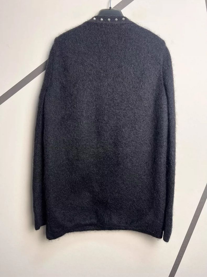 Saint Laurent Paris Saint Laurent Paris Fall/Winter Black Studded Wool Mohair C Size US XS / EU 42 / 0 - 2 Thumbnail