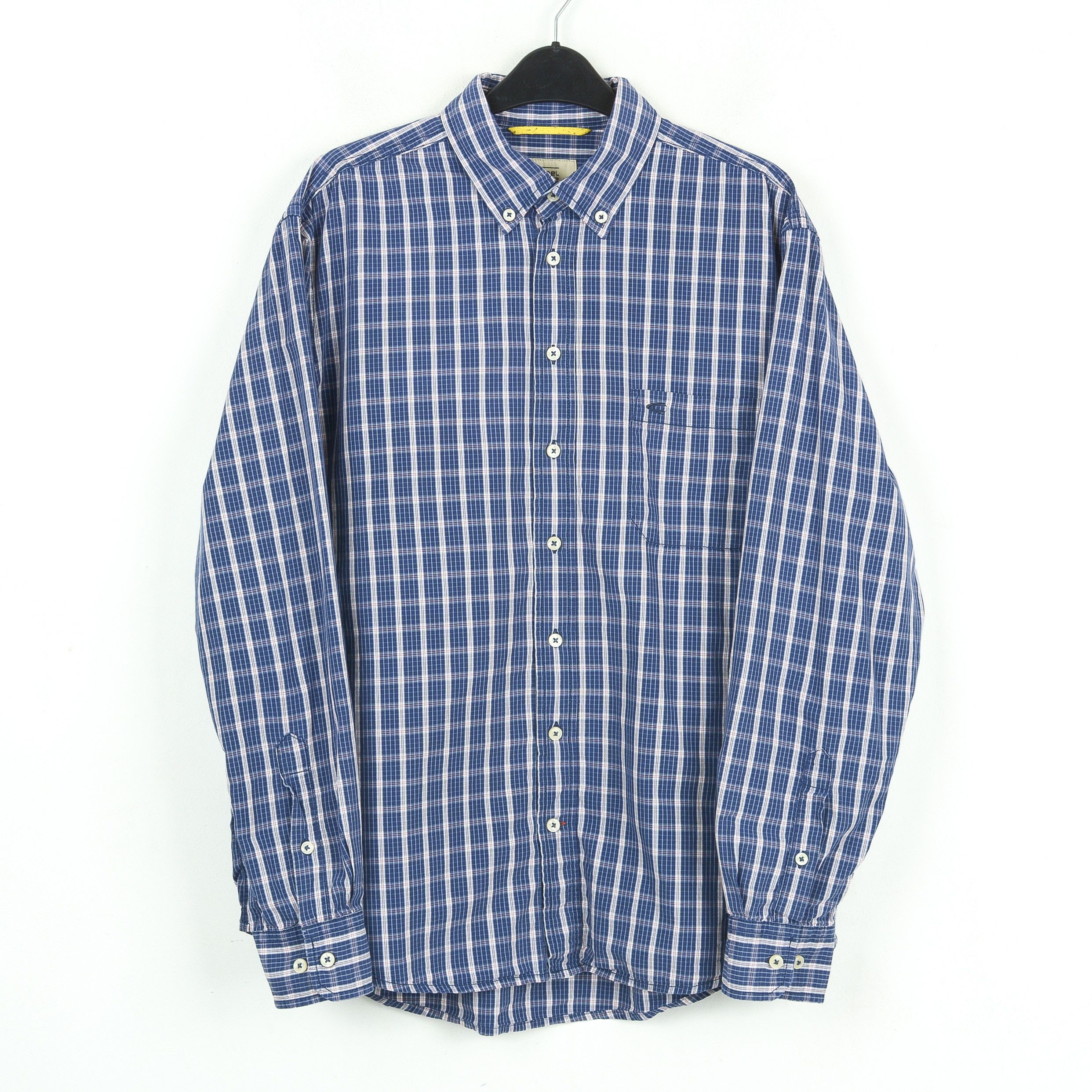 camel active Casual Blue Button Shirt Check Plaid Tartan Long Sleeve Top Size US L / EU 52-54 / 3 - 1 Thumbnail
