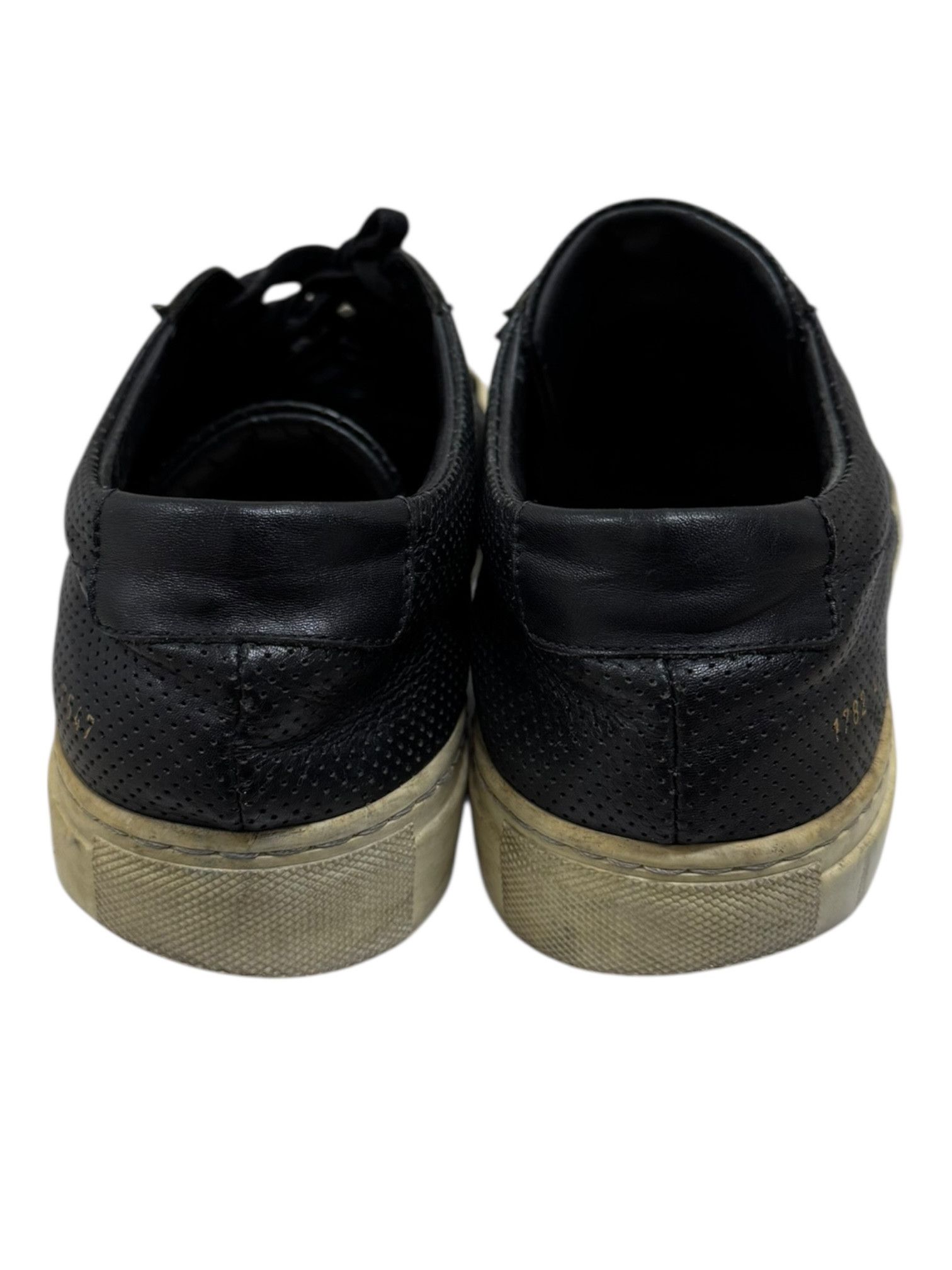 Common Projects Common Projects Black Perforated Achillies Low Mens 9 Size US 9 / EU 42 - 4 Thumbnail