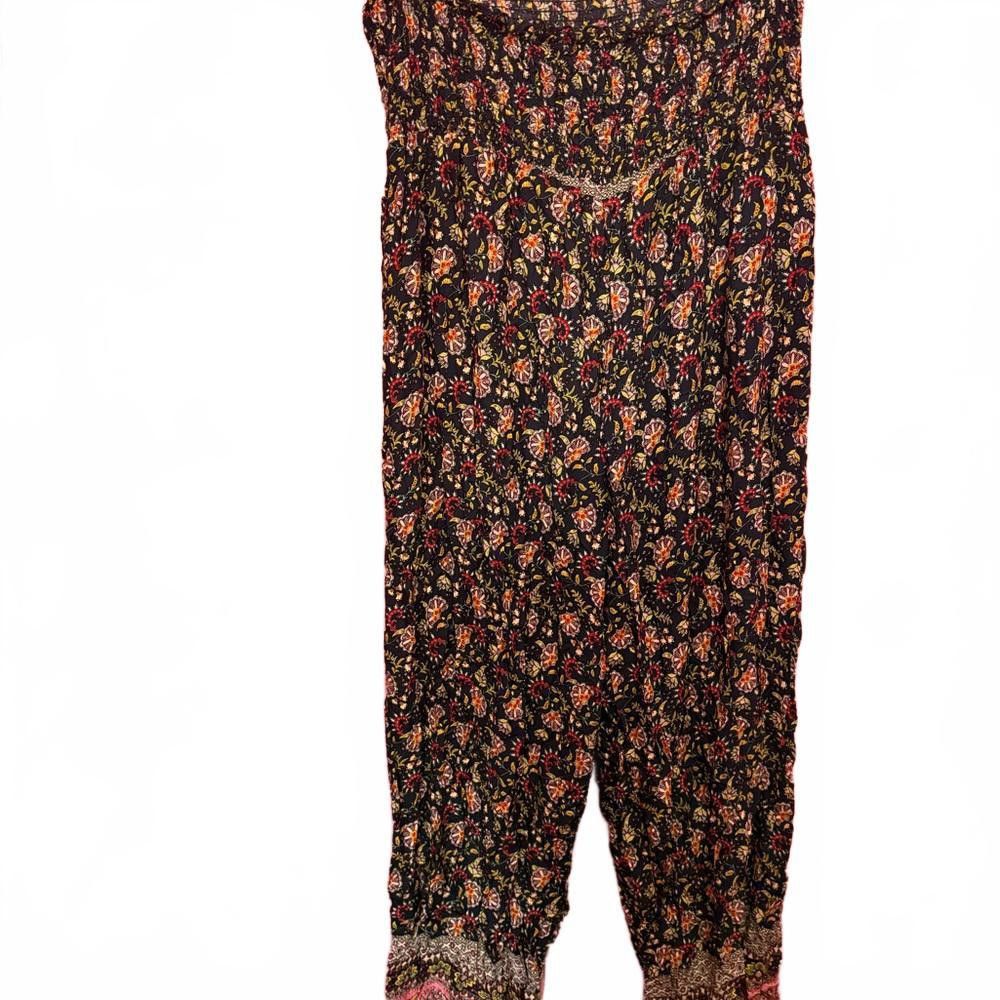 Designer Bohemian Floral Printed Jumpsuit Size 42" / US 20 - 2 Thumbnail