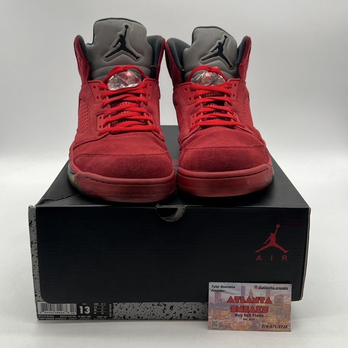 Jordan Brand Air Jordan 5 Red suede Size US 13 / EU 46 - 2 Thumbnail
