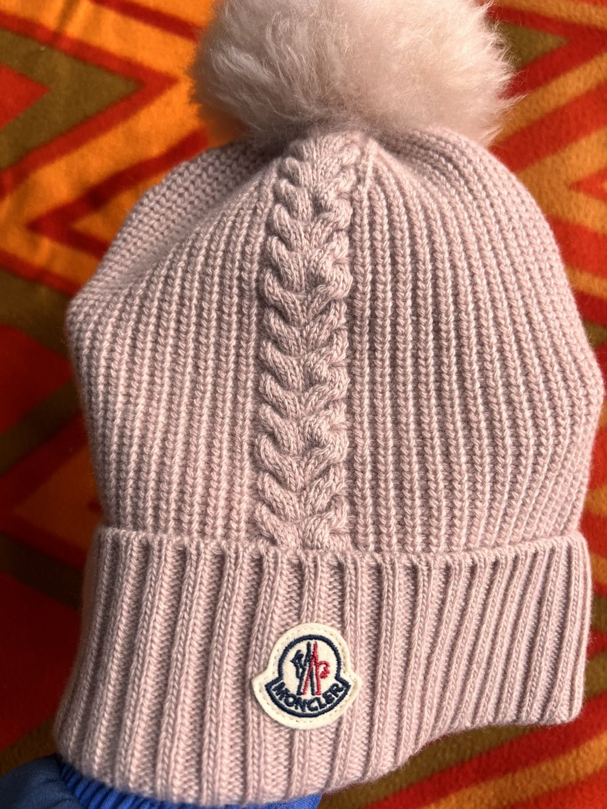 Moncler Moncler Berrett Tricot Mohair Pom Pom Beanie Pink braid wool Size ONE SIZE - 13 Thumbnail