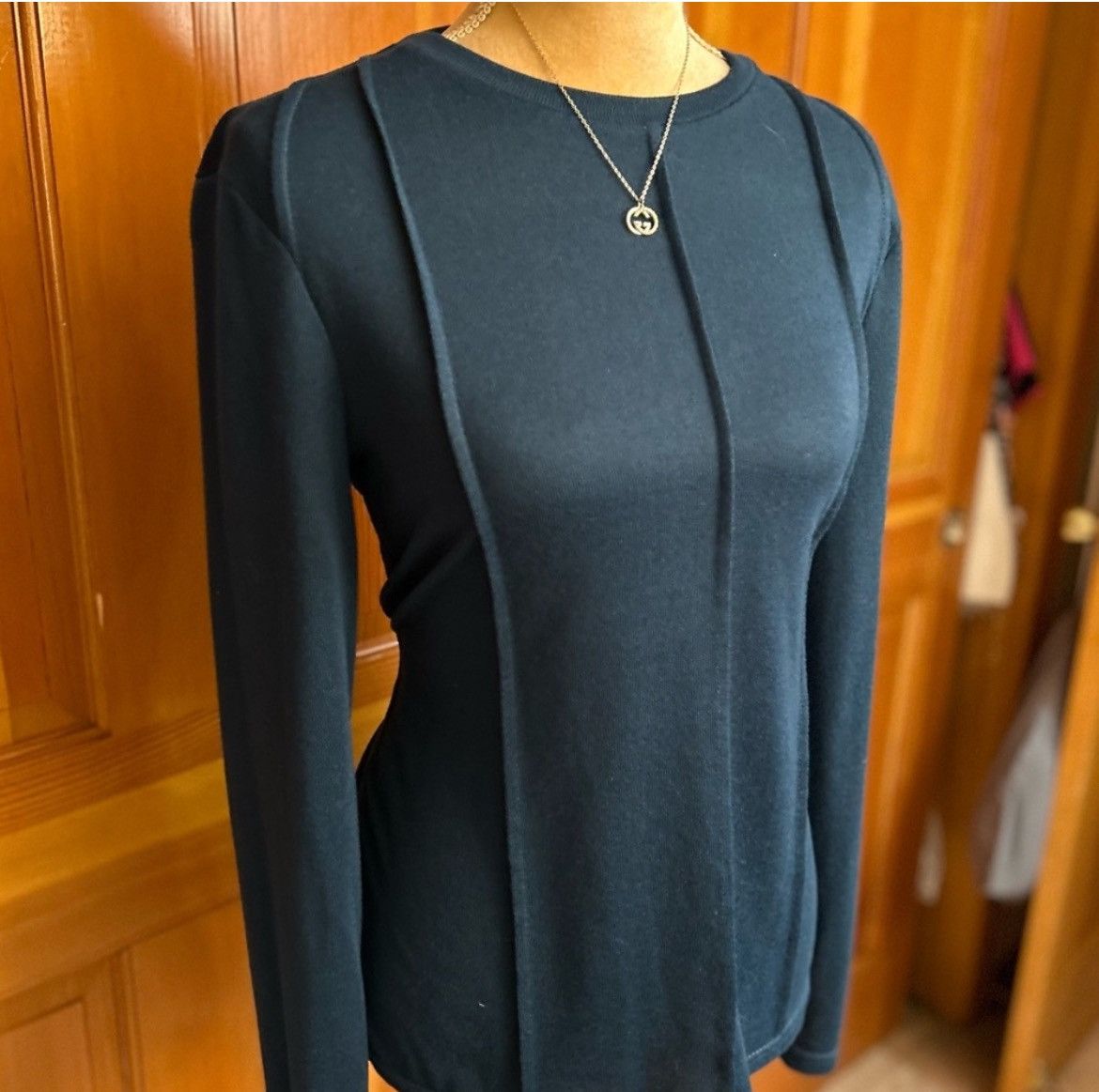 Designer × Other NWT, Lavishly Paris Women’s Teal Crewneck Size M / US 6-8 / IT 42-44 - 2 Thumbnail