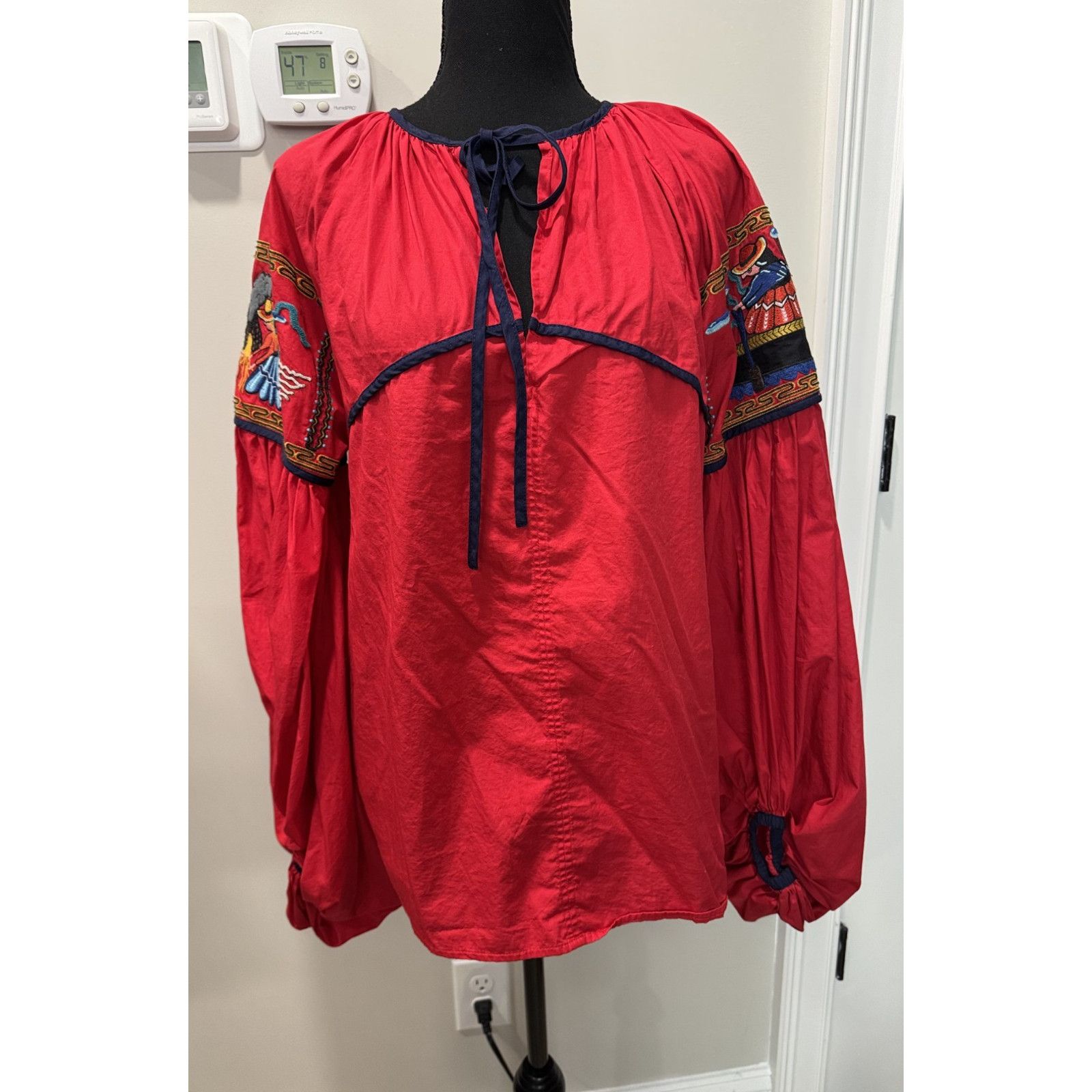 Other Rare Stella Jean Italy Runway Folk Art Balloon Sleeve Top 42 Size M / US 6-8 / IT 42-44 - 5 Thumbnail