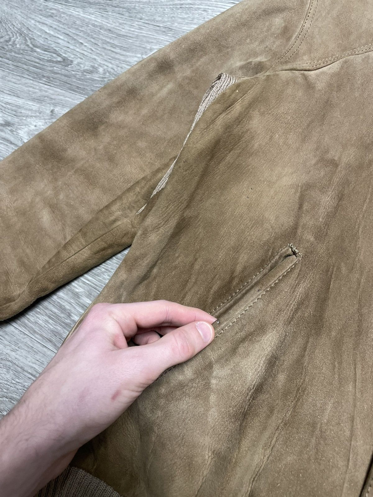 If Six Was Nine Vintage Brown Real Suede Button-Up Jacket Size US M / EU 48-50 / 2 - 9 Thumbnail