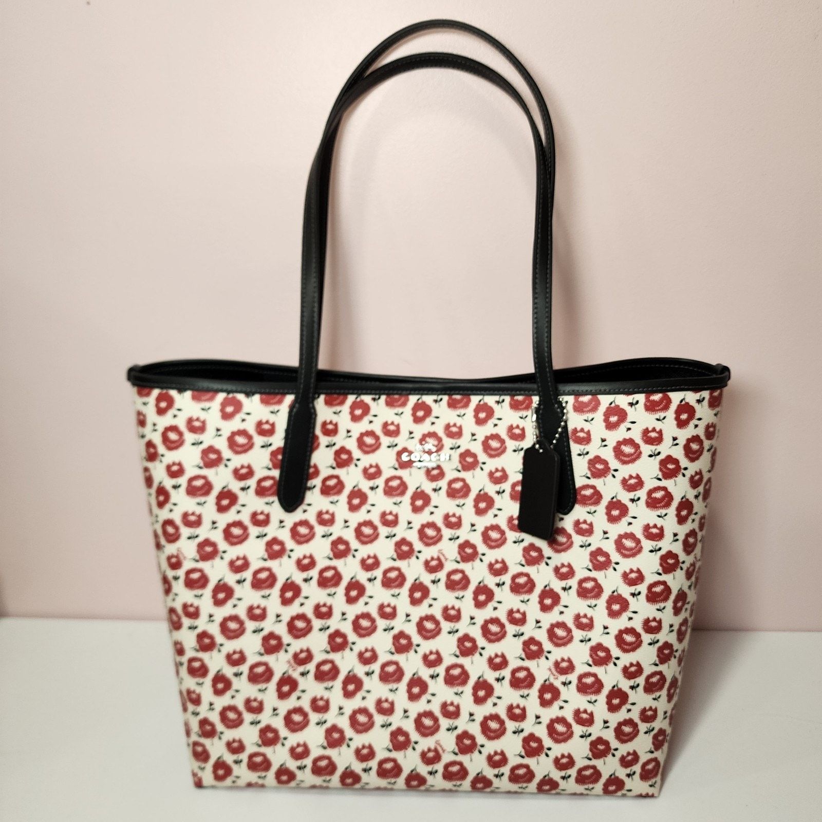 Coach NWT COACH CBI50 City Tote Bag Floral Print Red Multi Size ONE SIZE - 1 Thumbnail