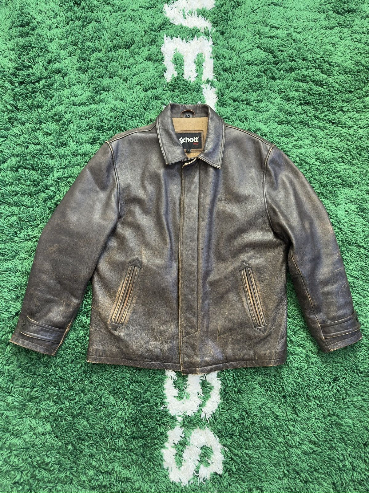 Schott Vintage Schott N.Y.C. Leather Jacket Size US L / EU 52-54 / 3 - 1 Thumbnail