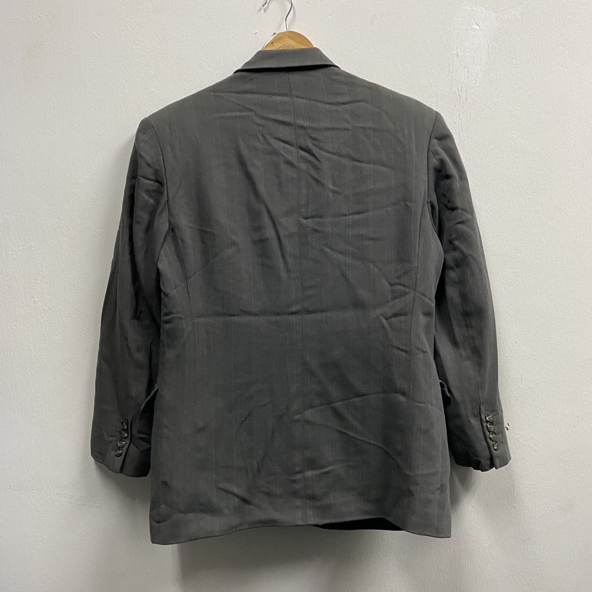 Christian Dior Monsieur Vintage Dior Double-Breasted Grey Pinstripe Blazer Jacket Size 36R - 2 Thumbnail