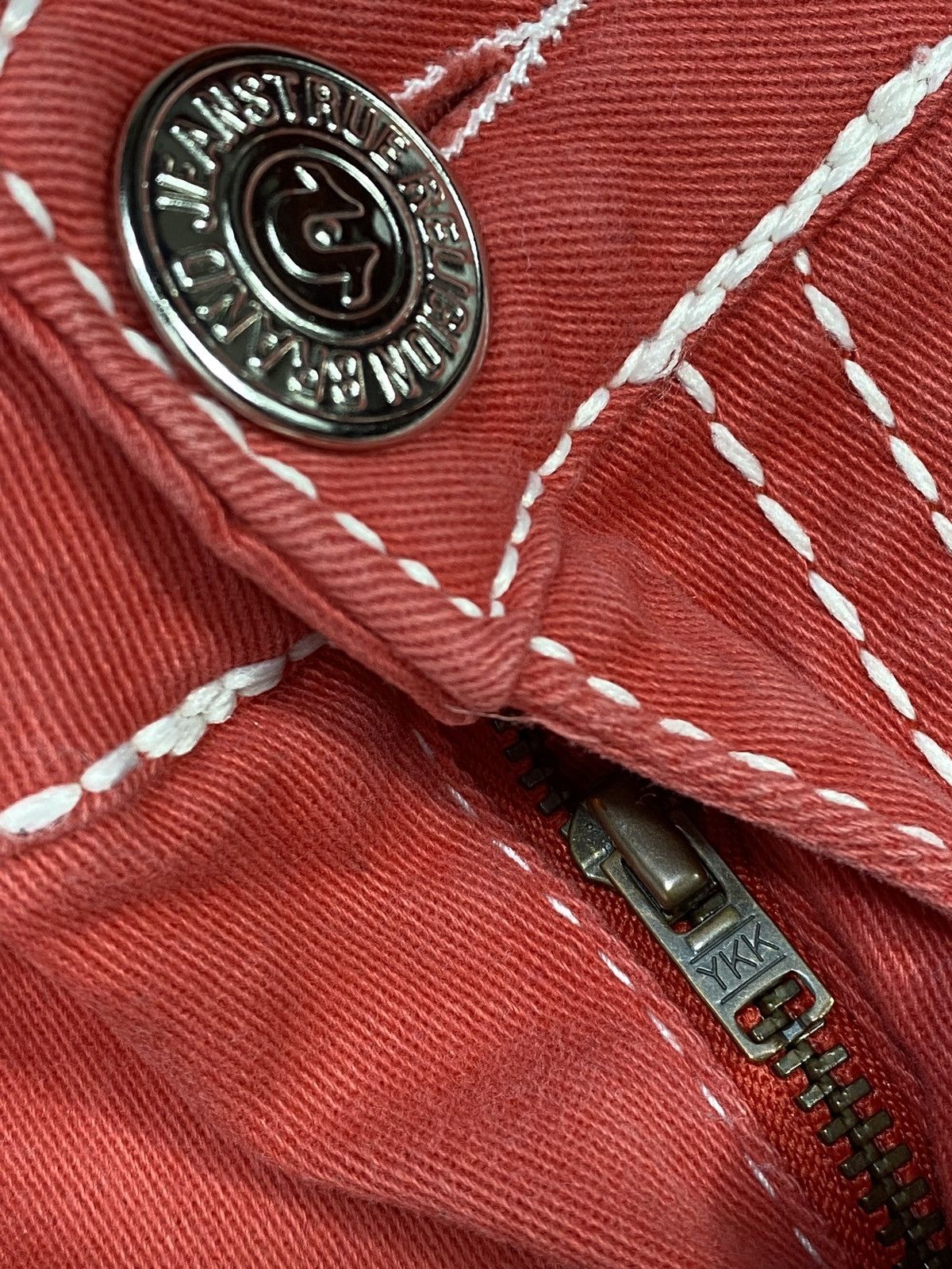 True Religion 🔥LASTDROP🔥 Y2K True Religion Geno Low Rise Coral Pink Pants Size 31" - 14 Thumbnail
