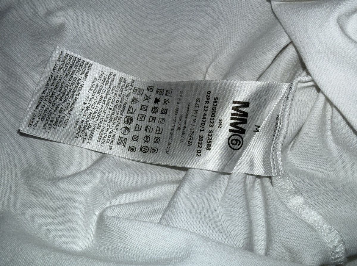 Maison Margiela MM6 Maison Margiela White Graphic Long Sleeve T-Shirt Size US M / EU 48-50 / 2 - 7 Thumbnail