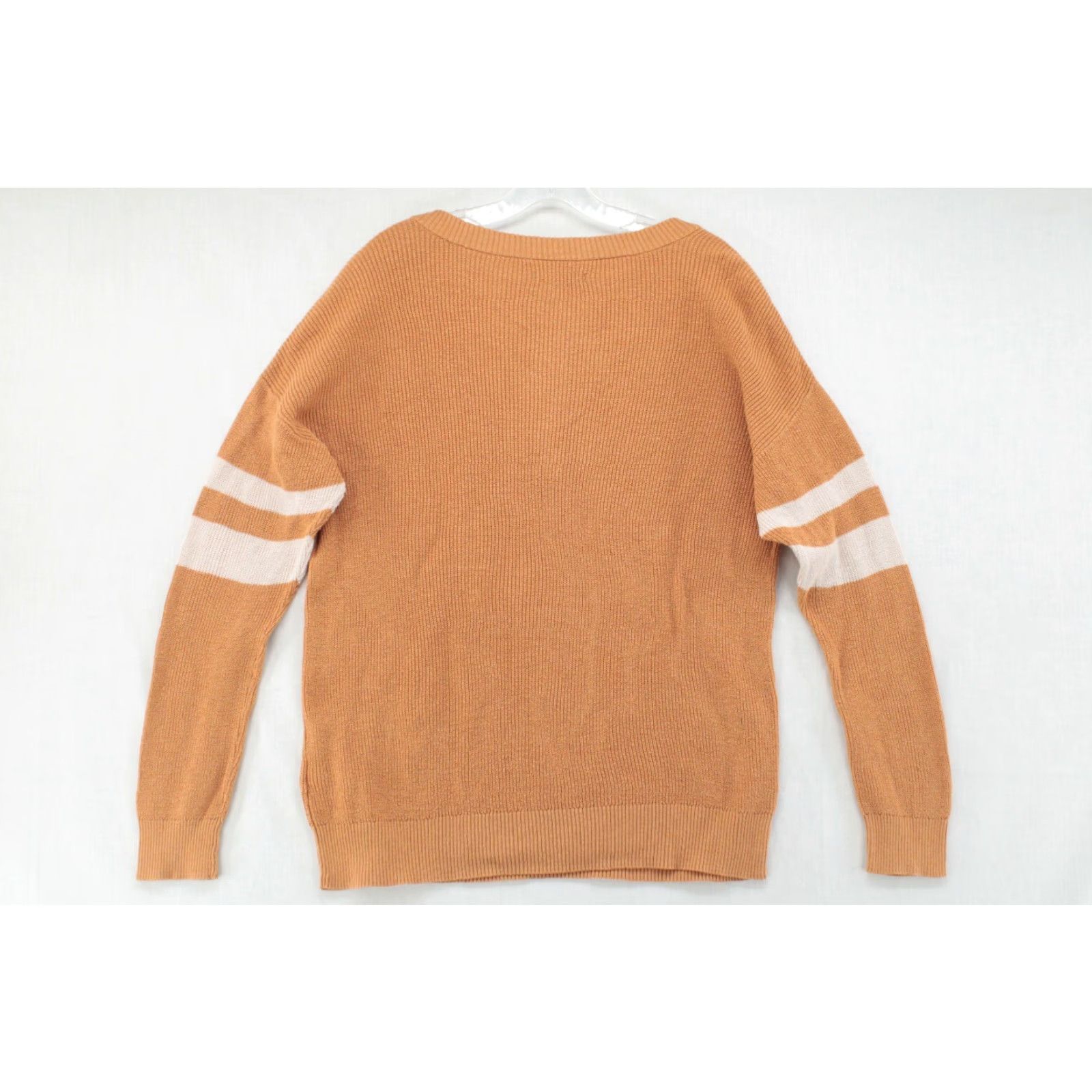 American Eagle Outfitters American Eagle Sweater Women's Medium Gold Retro Y2K Waffle Knit Textured Size M / US 6-8 / IT 42-44 - 5 Thumbnail