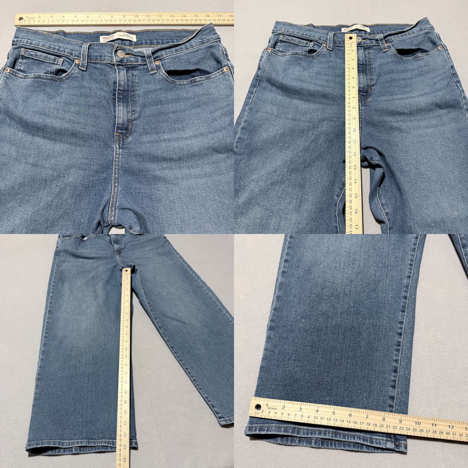 Levi's VINTAGE Signature By Levi's Jeans Women Blue High-Rise 12 Denim 90s City USA Streetwear 5-Pocket Womens Jeans Size 34" / US 12 / IT 48 - 9 Thumbnail