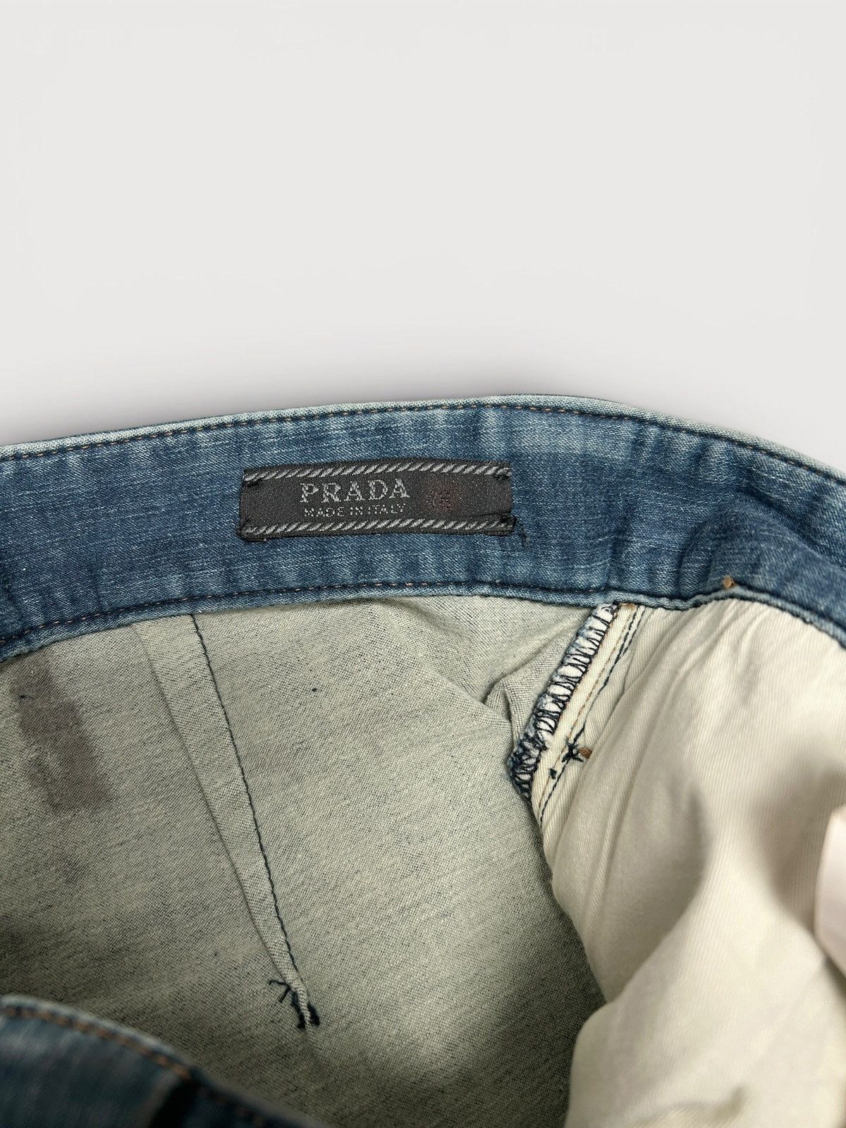 Prada FW2008 Croc Print Back Seam Denim Size US 31 - 5 Thumbnail