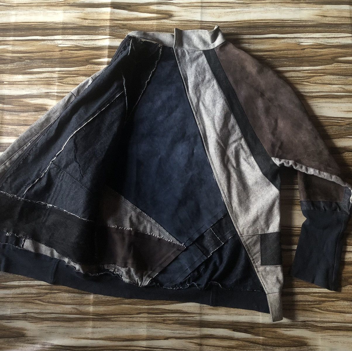 Japanese Brand Custom Asymmetrical Reworked Multi-Paneled Denim KOZABURO Size US M / EU 48-50 / 2 - 9 Thumbnail