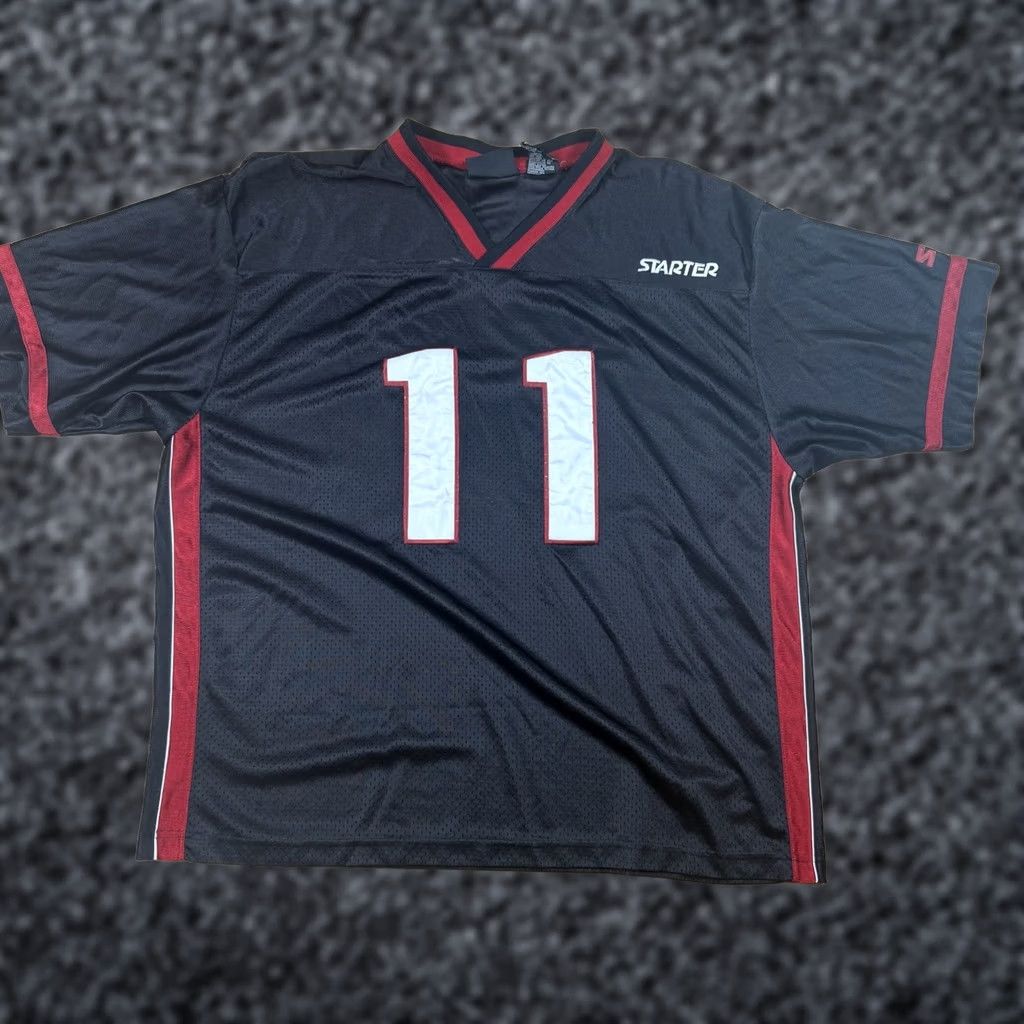 Starter VINTAGE Starter Football Shirt Mens L Black 90s #11 Stitched Y2K Stitched Size US L / EU 52-54 / 3 - 1 Thumbnail