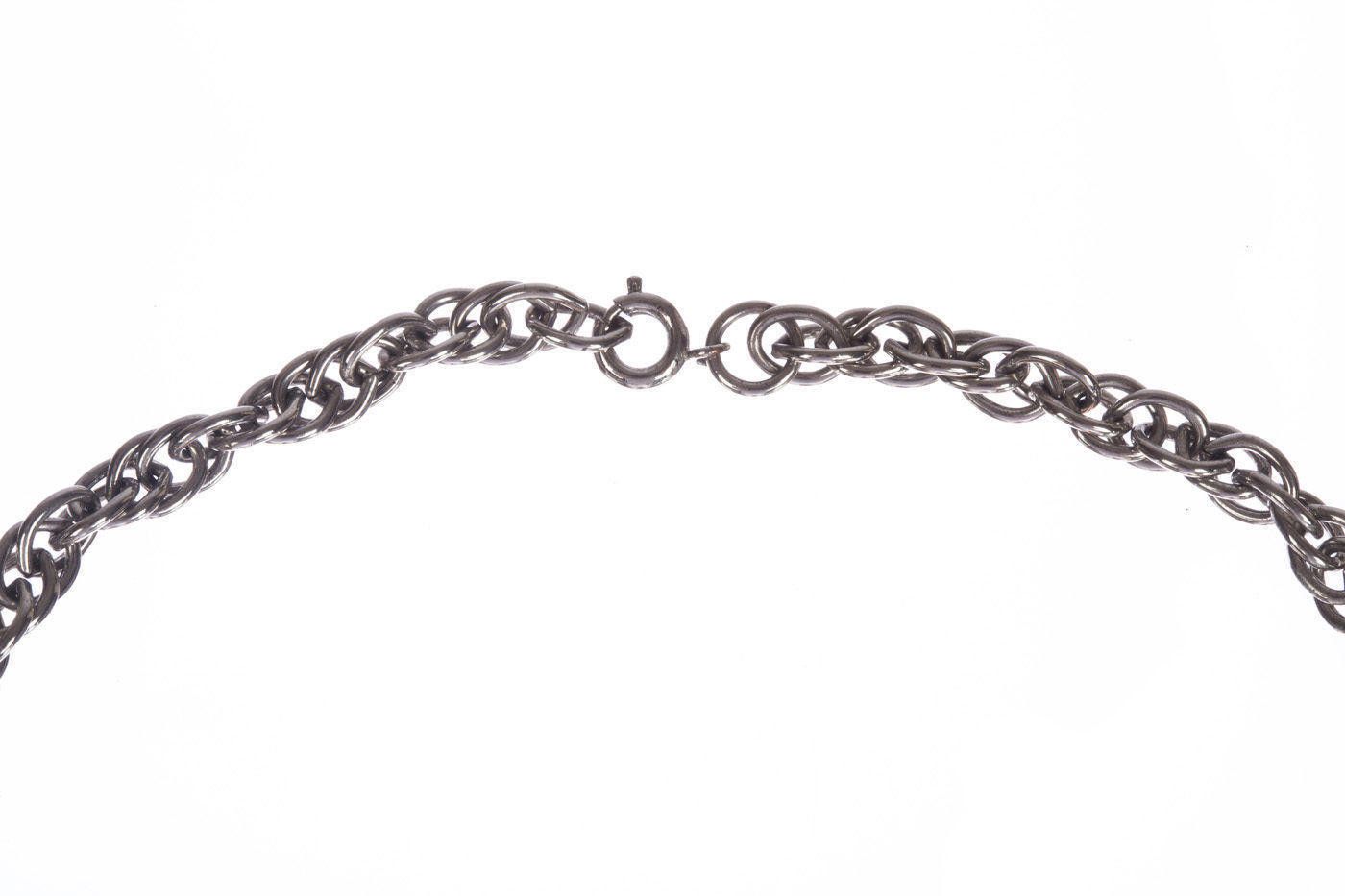 Designer Vintage Silver Tone Etruscan Inspired Bell Tassel Necklace Size ONE SIZE - 5 Thumbnail