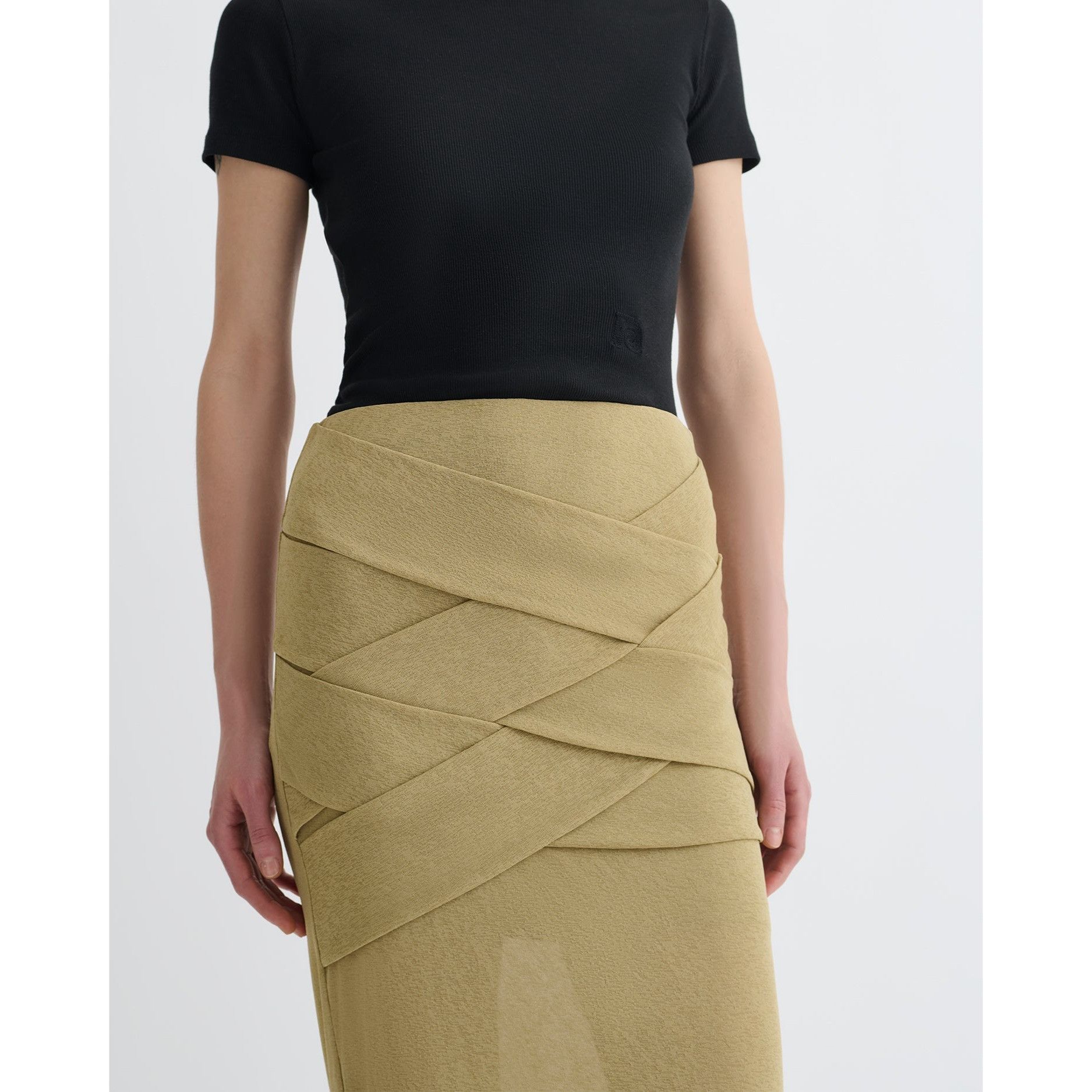 Nanushka Nanushka Draped Mesh Jersey Maxi Skirt Size 27" / US 4 / IT 40 - 10 Thumbnail