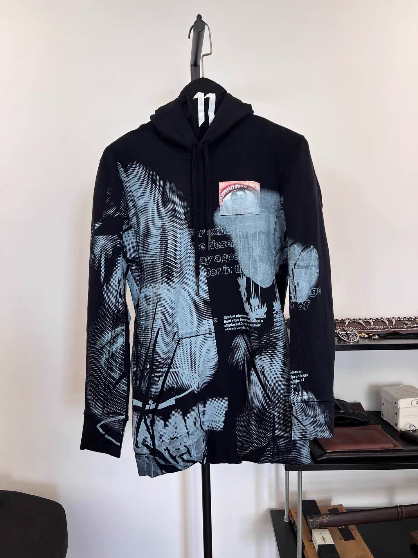 11 By Boris Bidjan Saberi Boris Bidjan Saberi 11by bbs Printed Patch Hoodie K35 Size US XXS / EU 40 - 1 Thumbnail