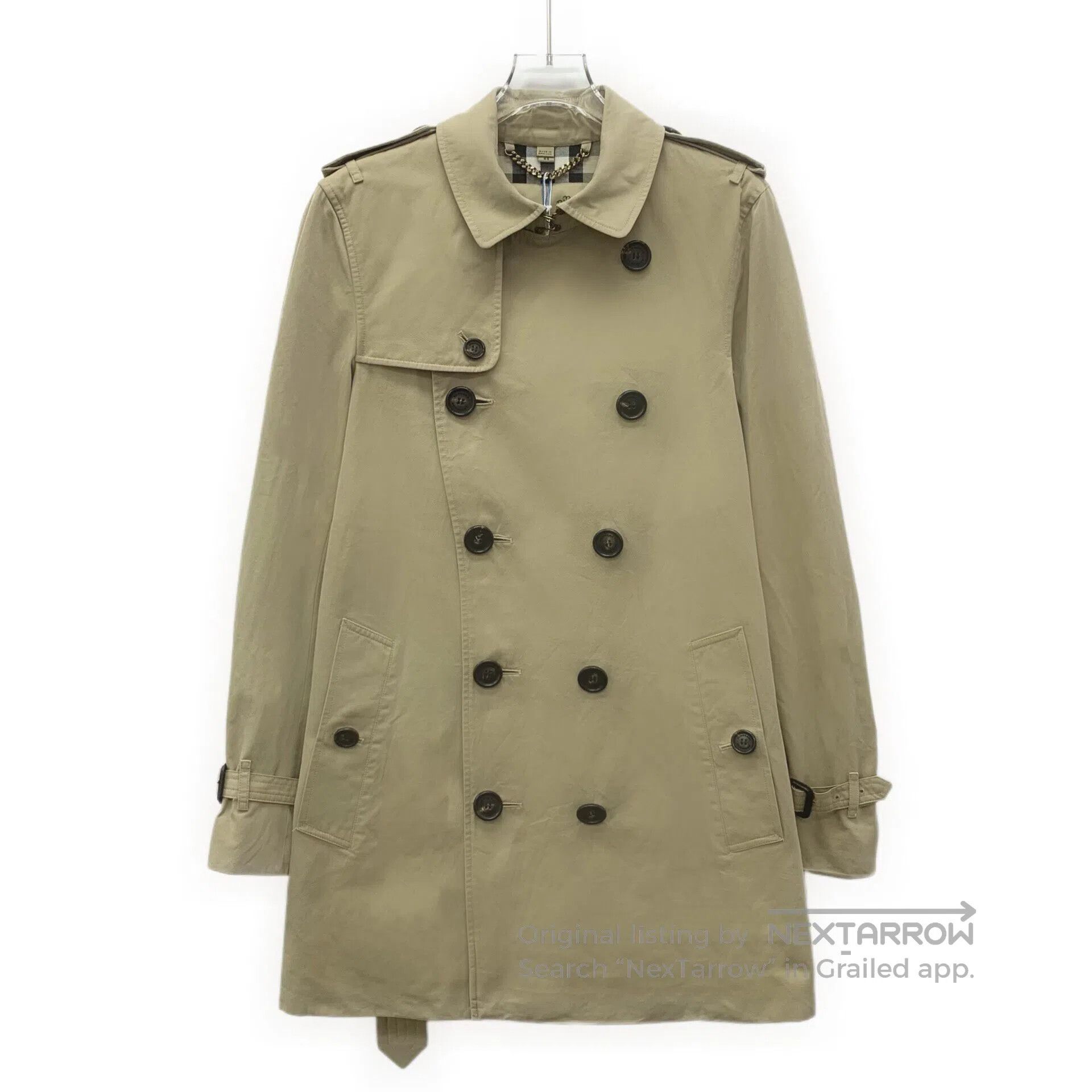 Burberry Burberry Brown Cotton Collar Double-breasted Long Sleeve B Size US S / EU 44-46 / 1 - 1 Thumbnail
