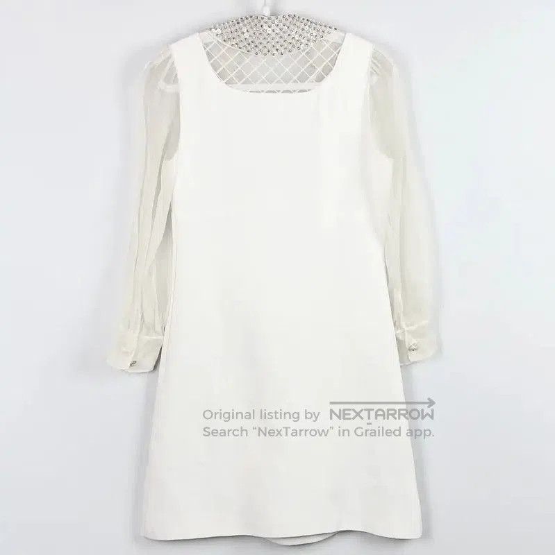 Miu Miu Miu Miu White Long Sleeve Dress . Size XXS / US 00 / IT 34 - 2 Thumbnail
