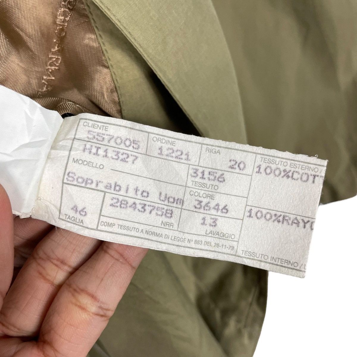 Giorgio Armani Vintage Giorgio Armani Soprabito Uom Trenchcoat Size US S / EU 44-46 / 1 - 19 Thumbnail