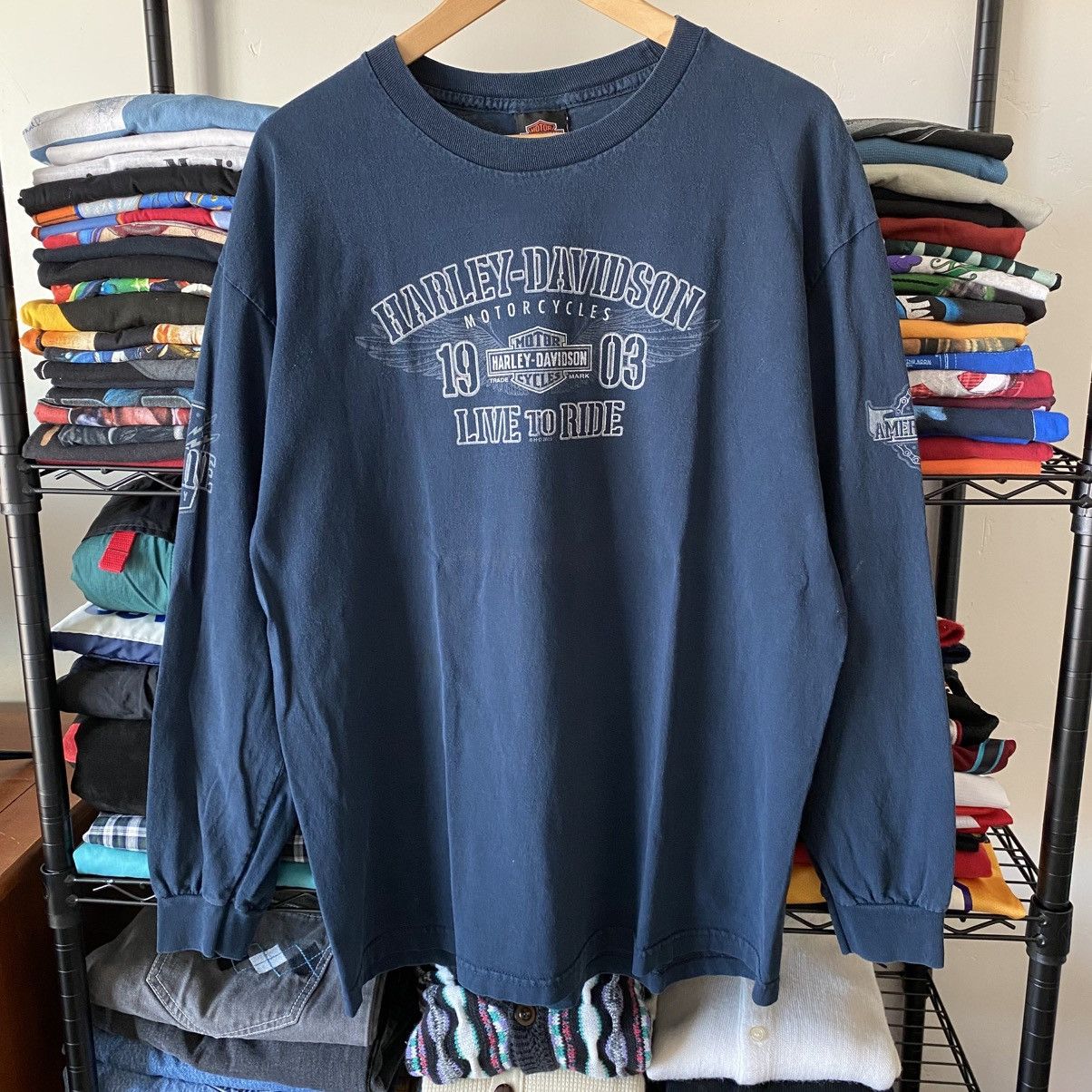 Harley Davidson Harley Davidson Longsleeve T-Shirt Loma Linda California AOP Size US XL / EU 56 / 4 - 1 Thumbnail