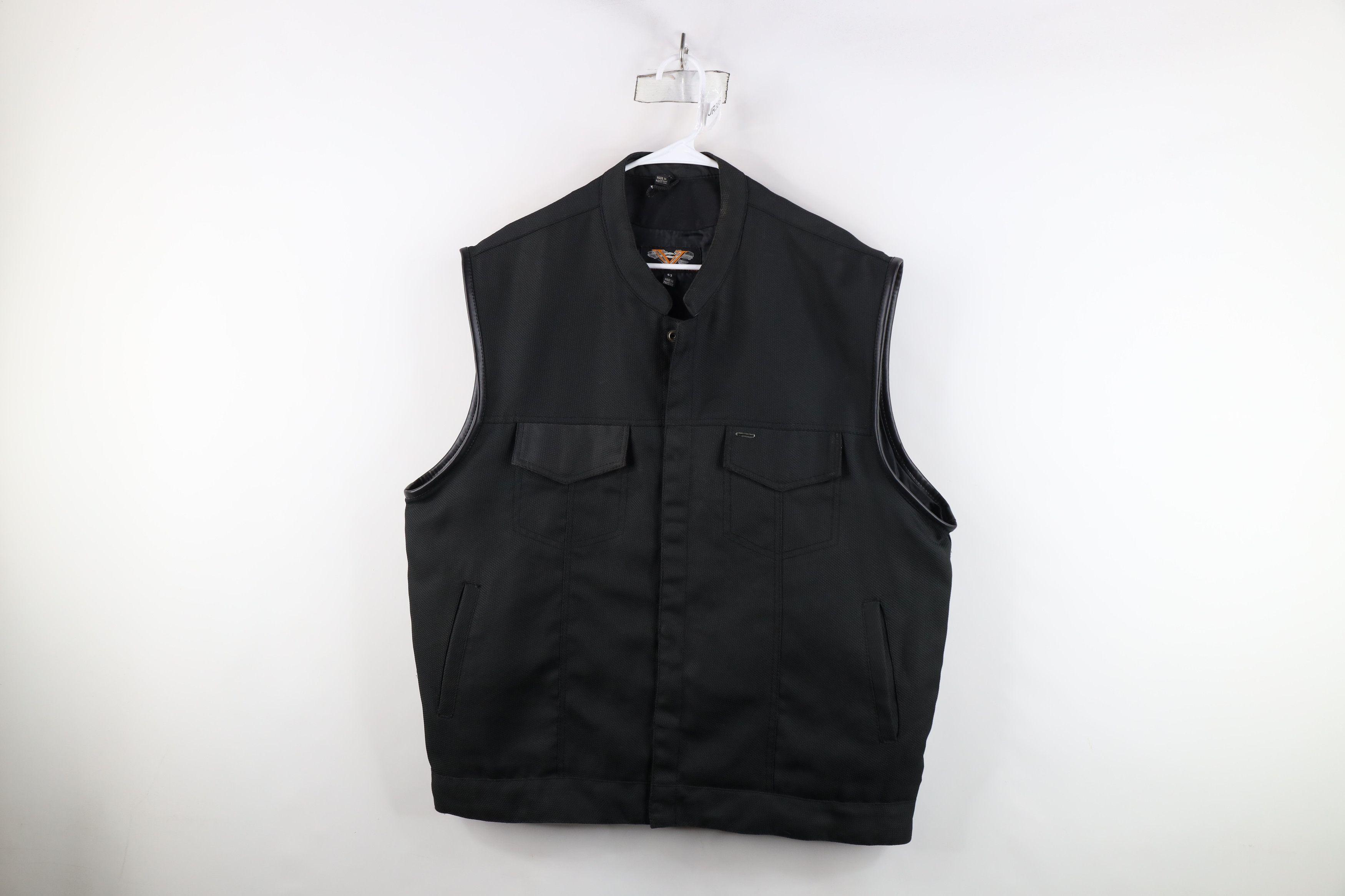 Vintage Vintage Vance Leathers Leather Trim Motorcycle Riding Vest Size US XXL / EU 58 / 5 - 1 Thumbnail