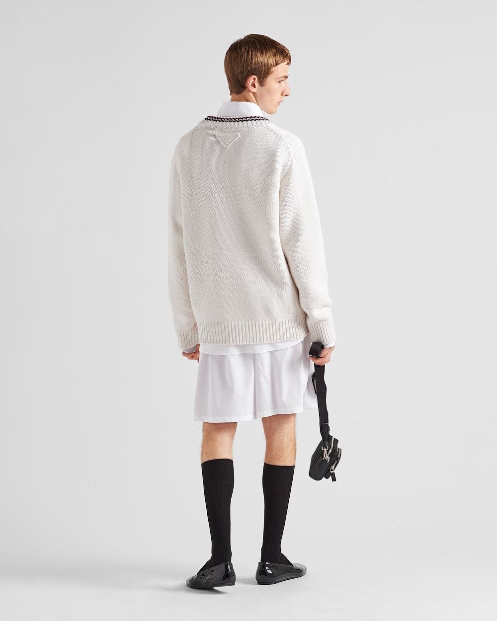 Prada o1bcso1str1025 Cashmere Sweater in White Size US M / EU 48-50 / 2 - 5 Thumbnail
